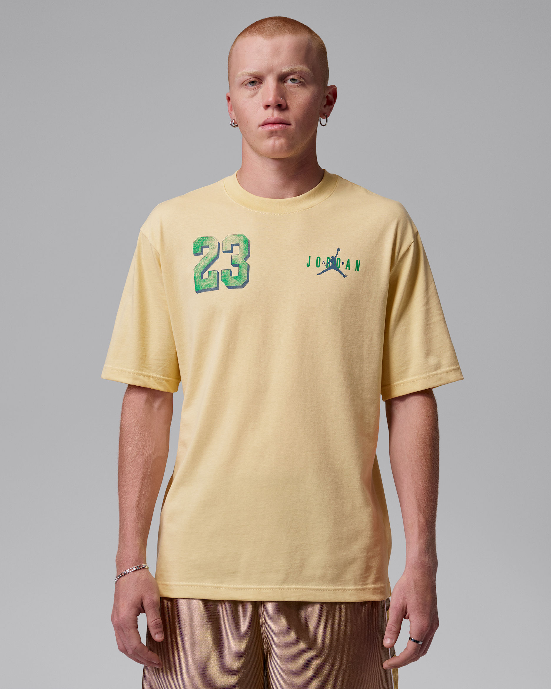 Playera Jordan con gráfico para hombre Brooklyn - Limón lavado/Verde suerte