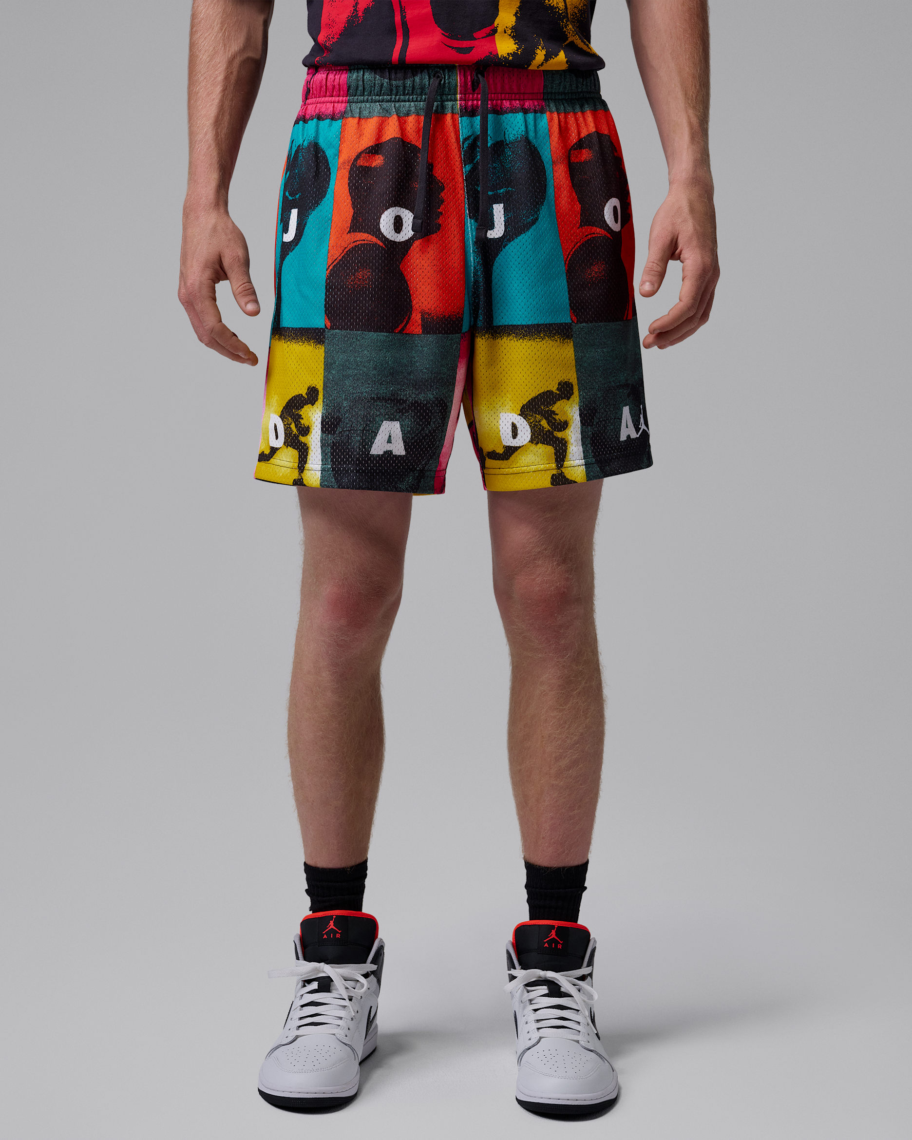 조던 브루클린 남성 메쉬 쇼츠 - 화이트/화이트