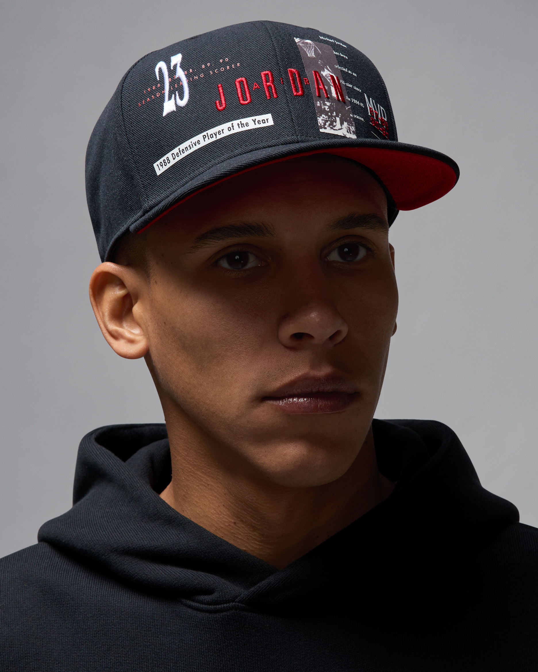 Jordan Brand Pro Gorra con estructura - Negro/Rojo gimnasio/Rojo gimnasio