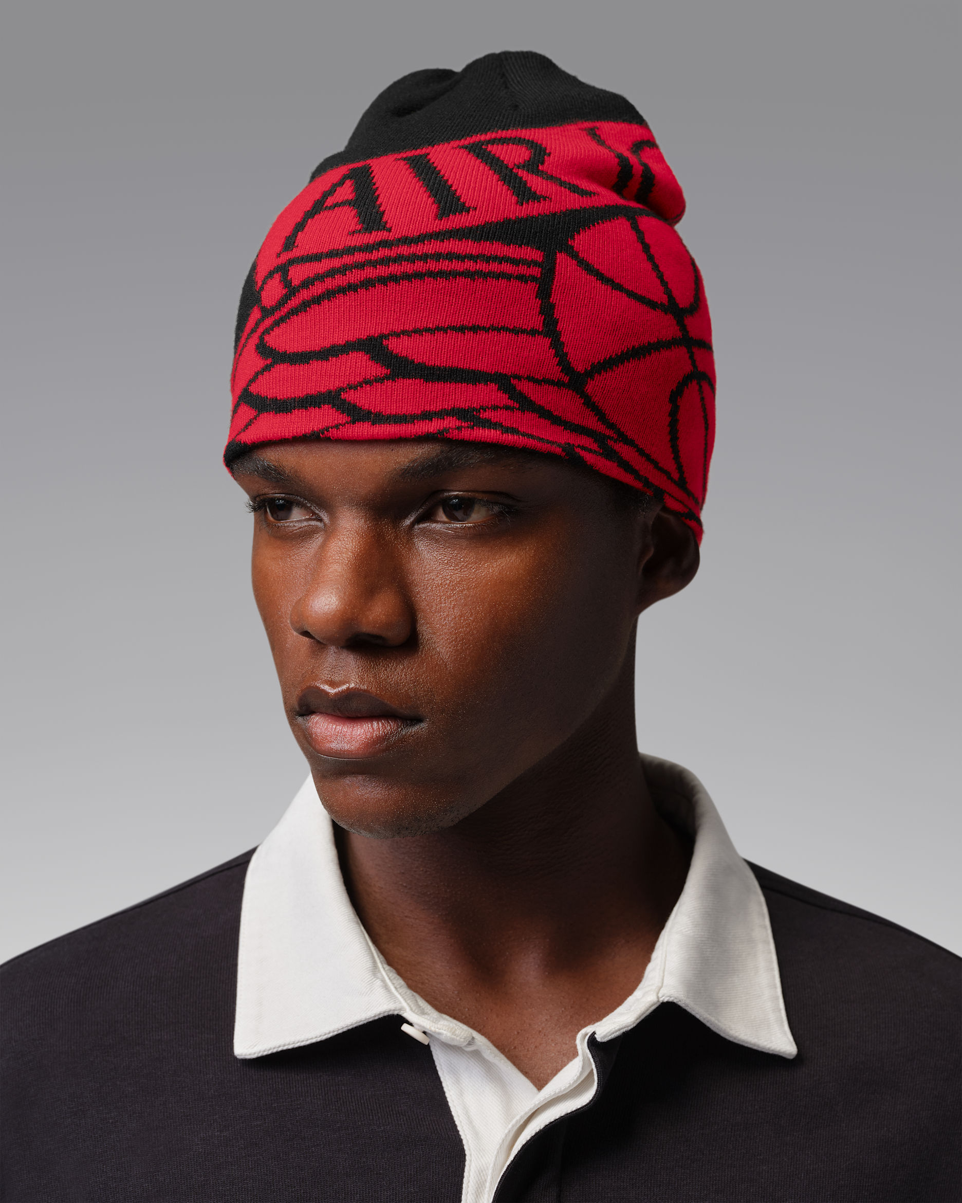 Jordan Peak Beanie - Black/University Red