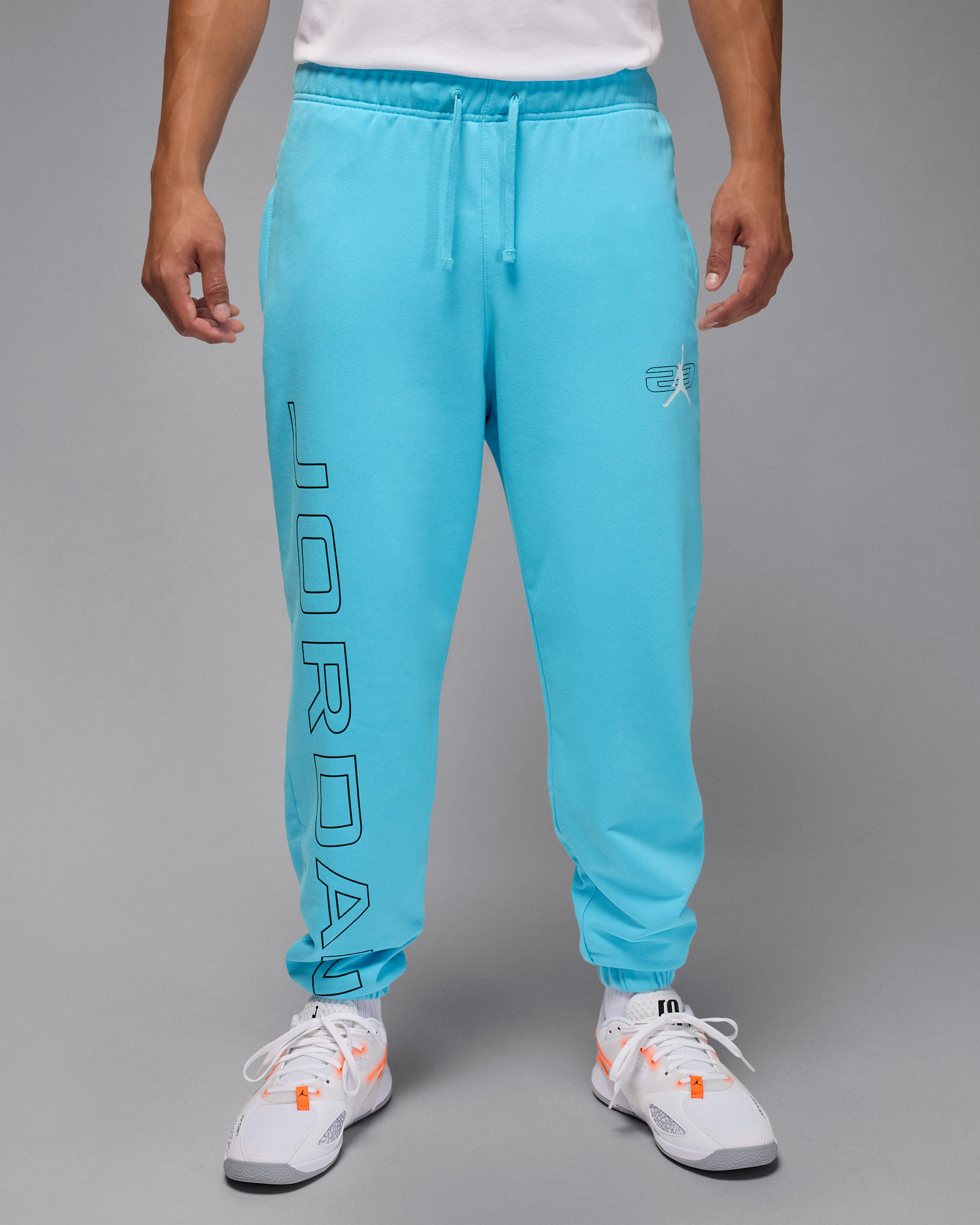 Jordan Sport Crossover Men's Fleece Pants - Blue Chill/Black/White