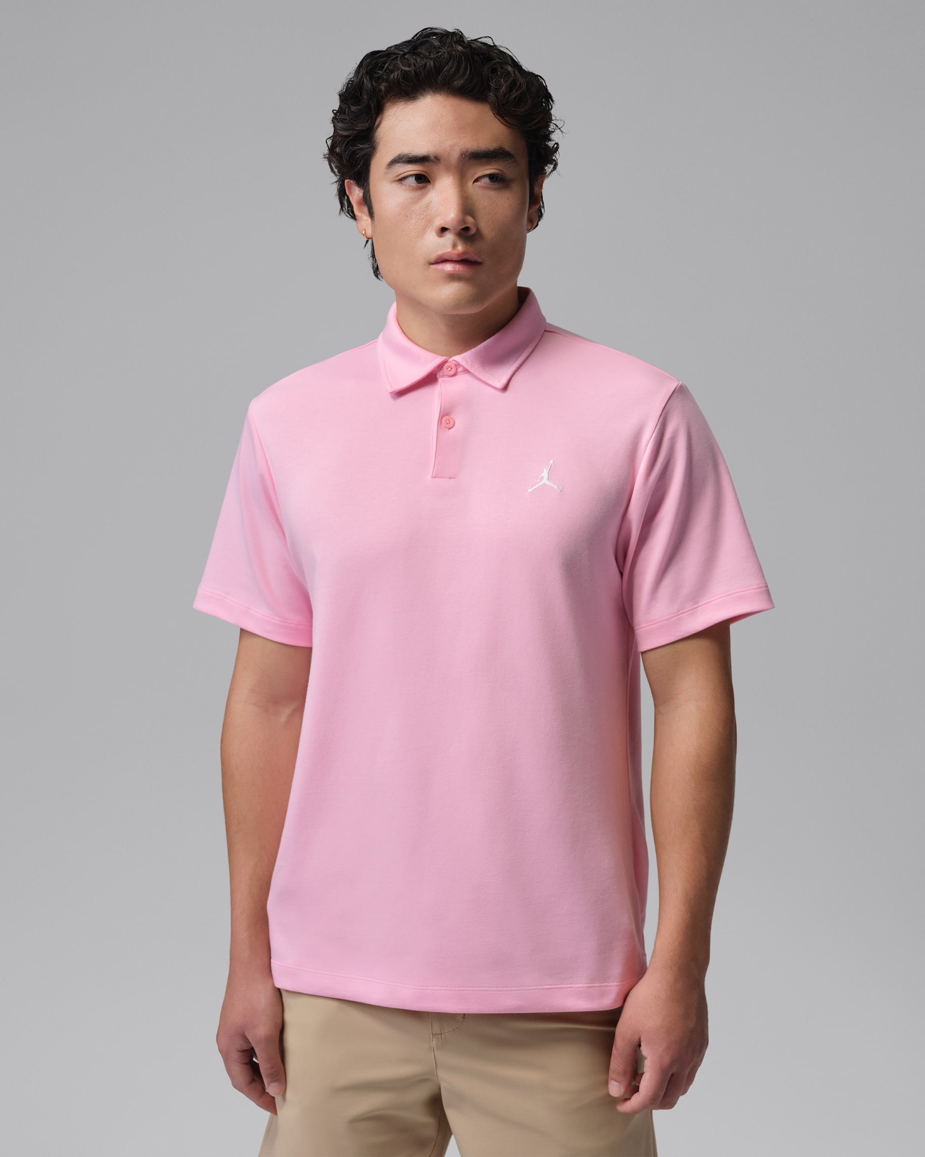 Polo da golf Dri-FIT Jordan Sport – Uomo - Medium Soft Pink/Bianco