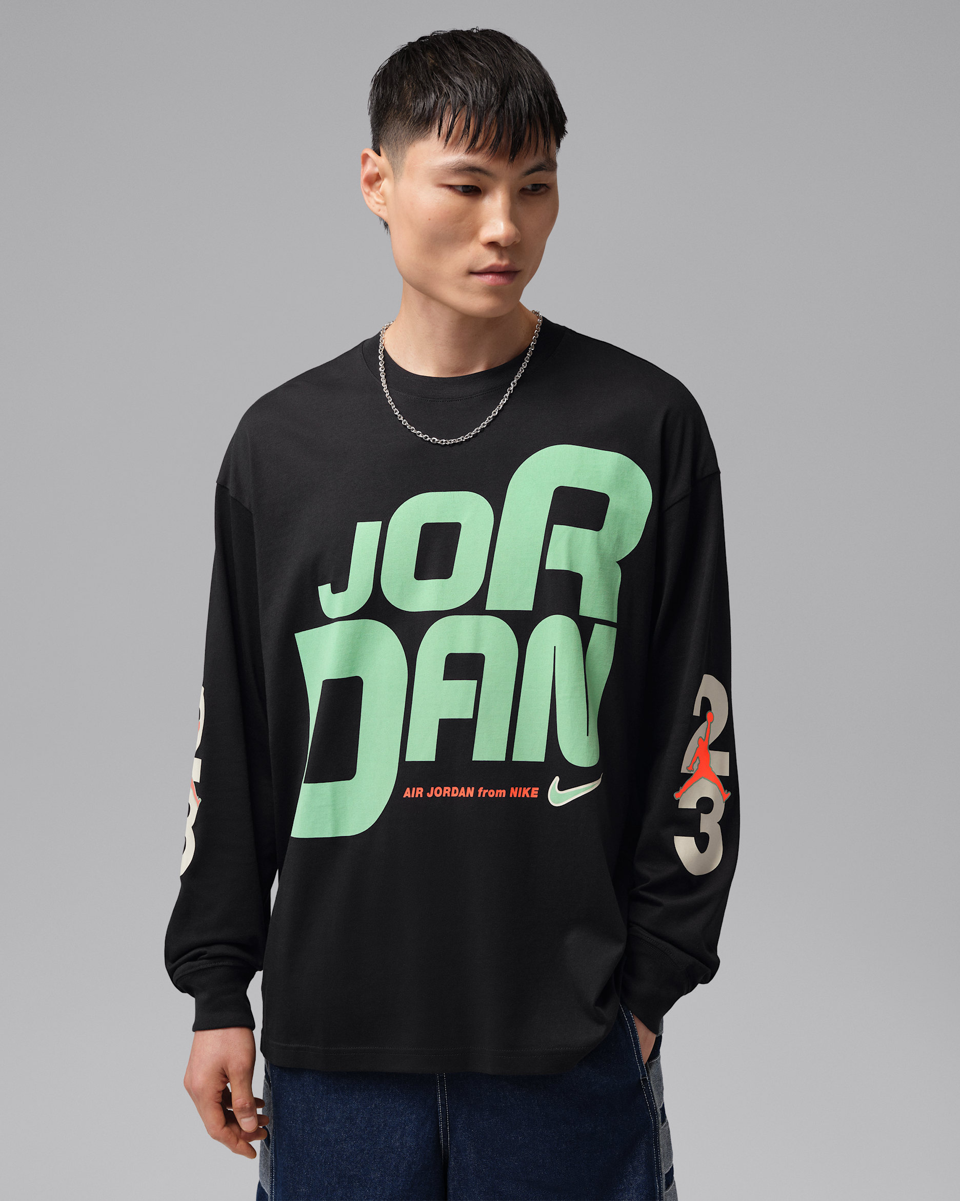 Jordan Flight Longsleeve mit Grafik (Herren) - Schwarz