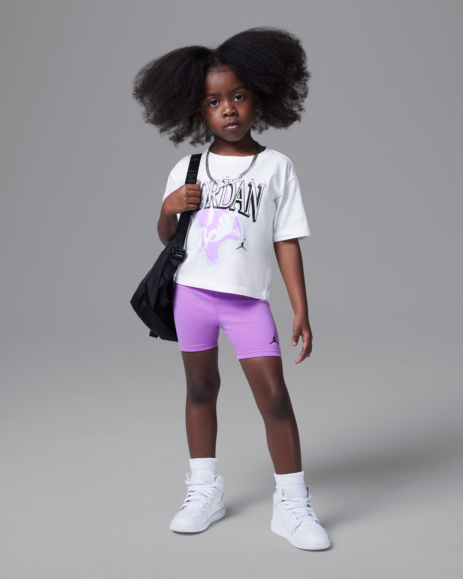 Jordan Toddler Retro 1984 2-Piece Bike Shorts Set - Rush Fuchsia