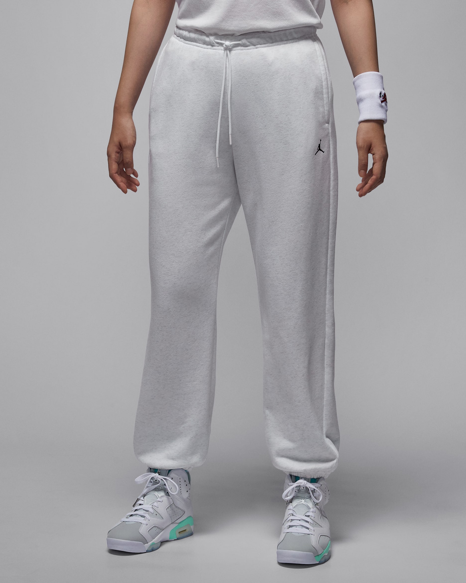 Jordan Sport Crossover Women's Dri-FIT Fleece Pants - Birch Heather/Black