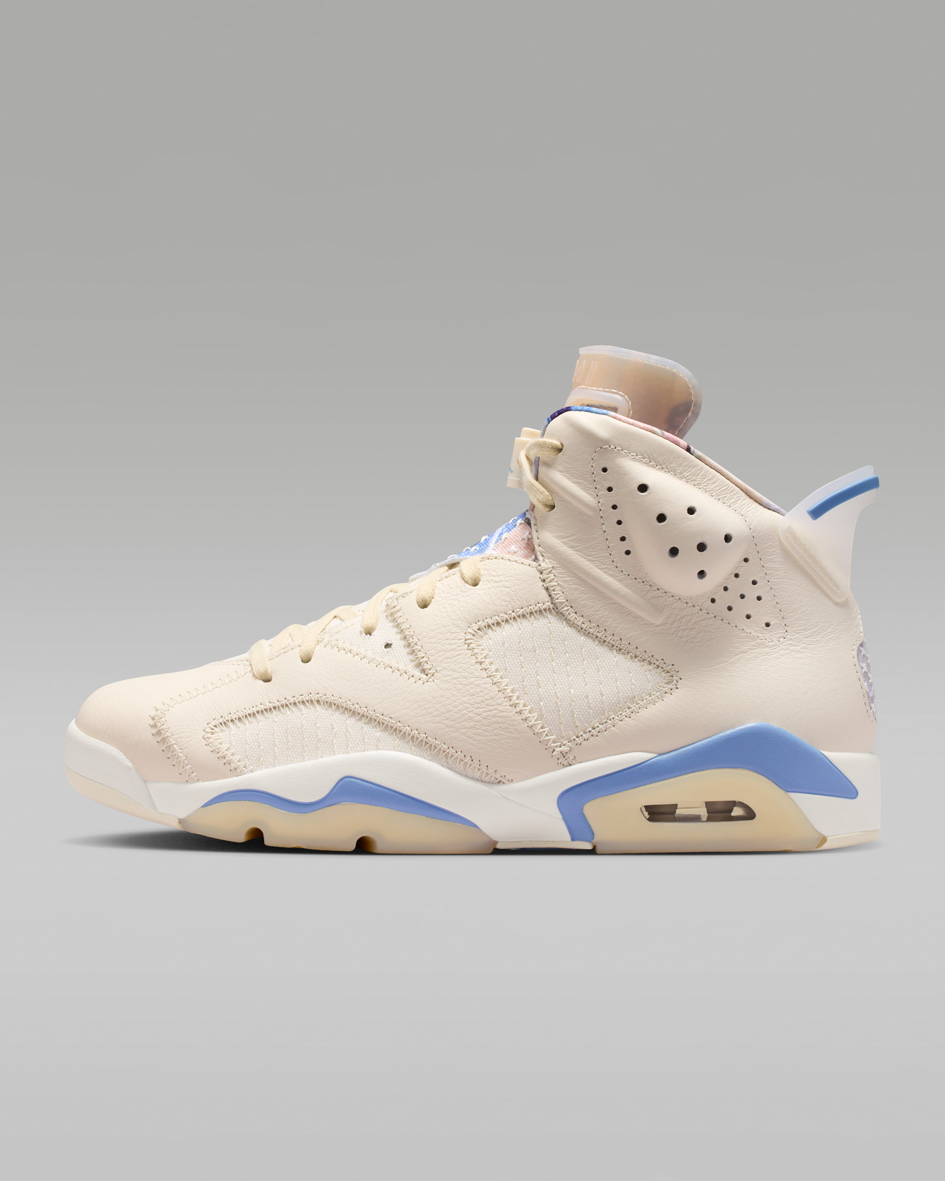 エア ジョーダン 6 レトロ メンズシューズ - ペールアイボリー/マルチカラー/ワークブルー/ホワイト