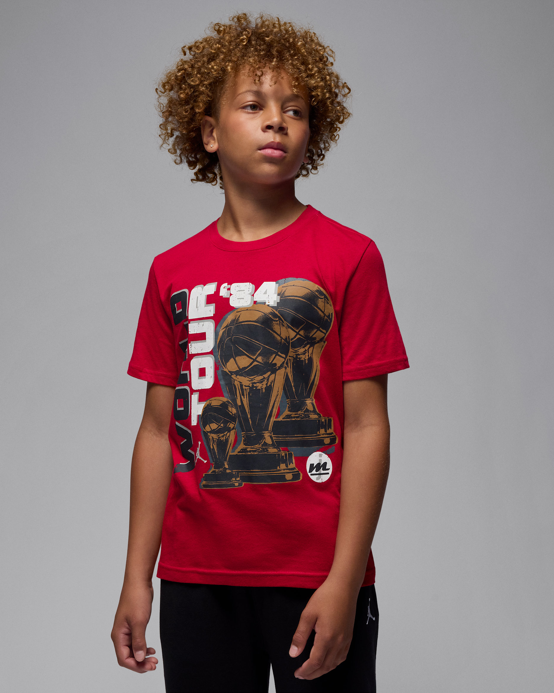 Playera con gráfico Tour para niños talla grande Jordan - Rojo gimnasio