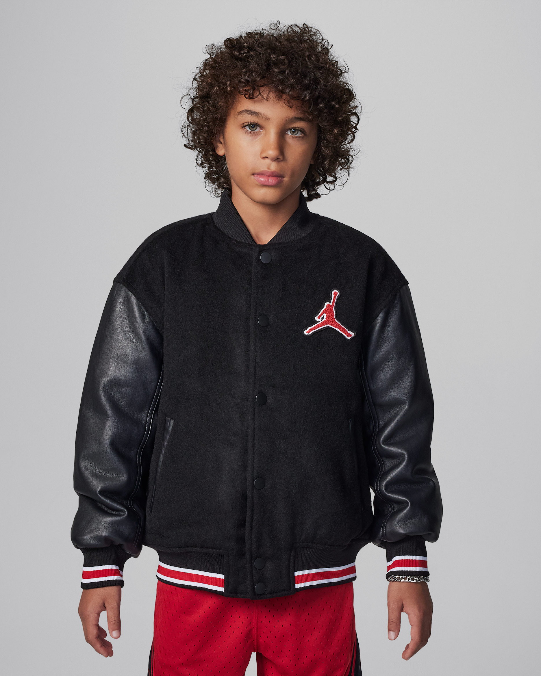 Jordan Big Kid's Varsity Jacket - Black
