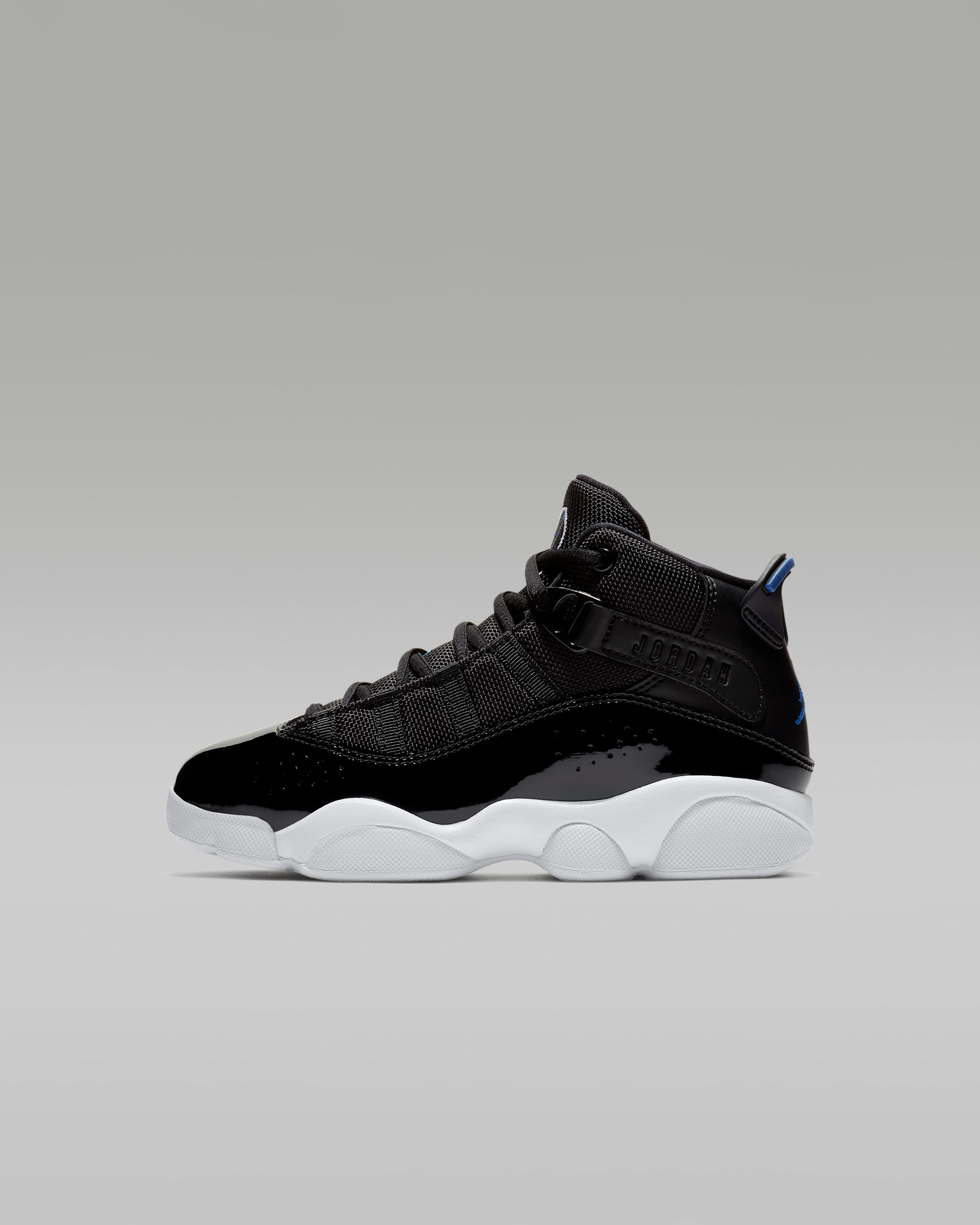 Jordan 6 Rings Little Kids' Shoes - Black/White/Hyper Royal