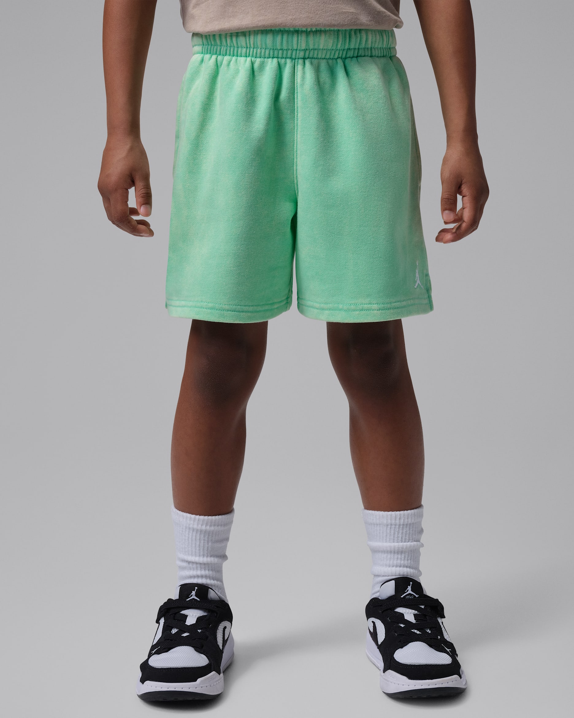 Jordan Little Kids' Brooklyn Washed French Terry Shorts - Green Glow
