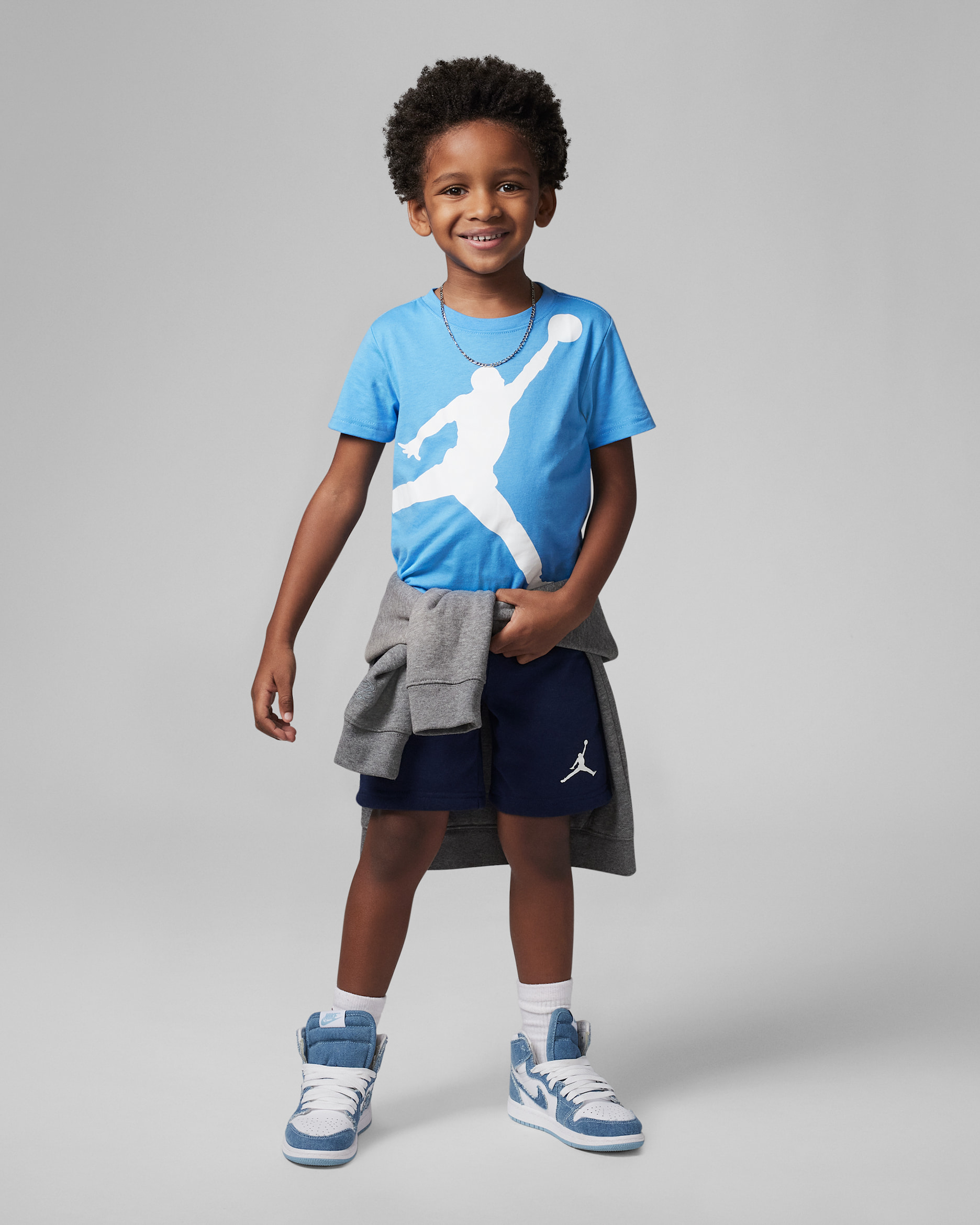Jordan Little Kids' Jumbo Jumpman 2-Piece Shorts Set - Midnight Navy