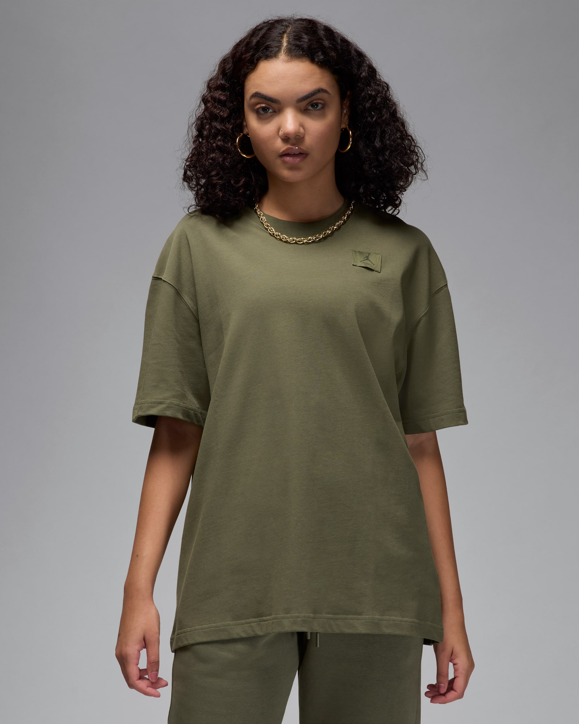 Jordan Flight Essentials Women's Oversized T-Shirt - Medium Olive