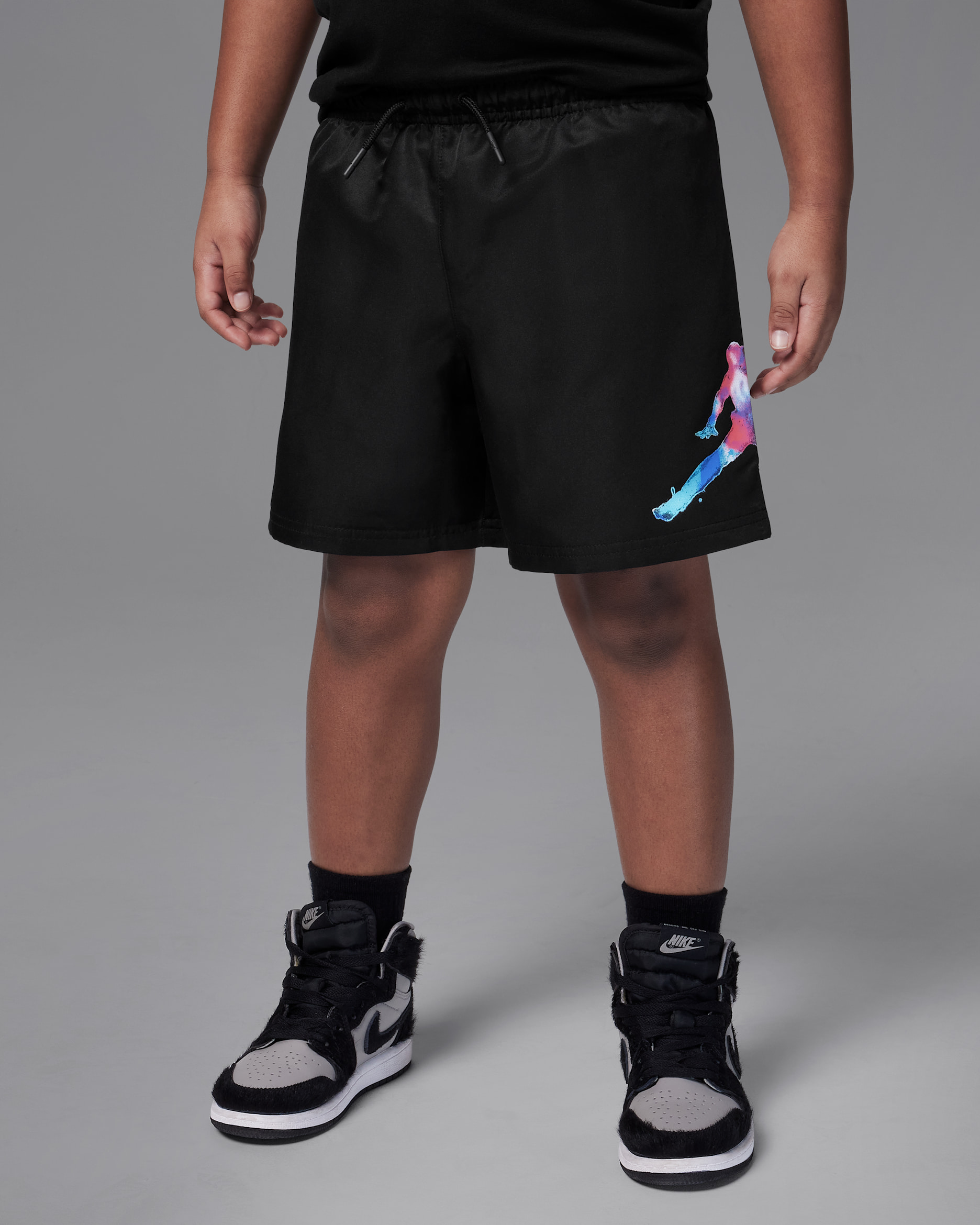 Shorts para la alberca para niños talla pequeña Jordan Essentials - Negro