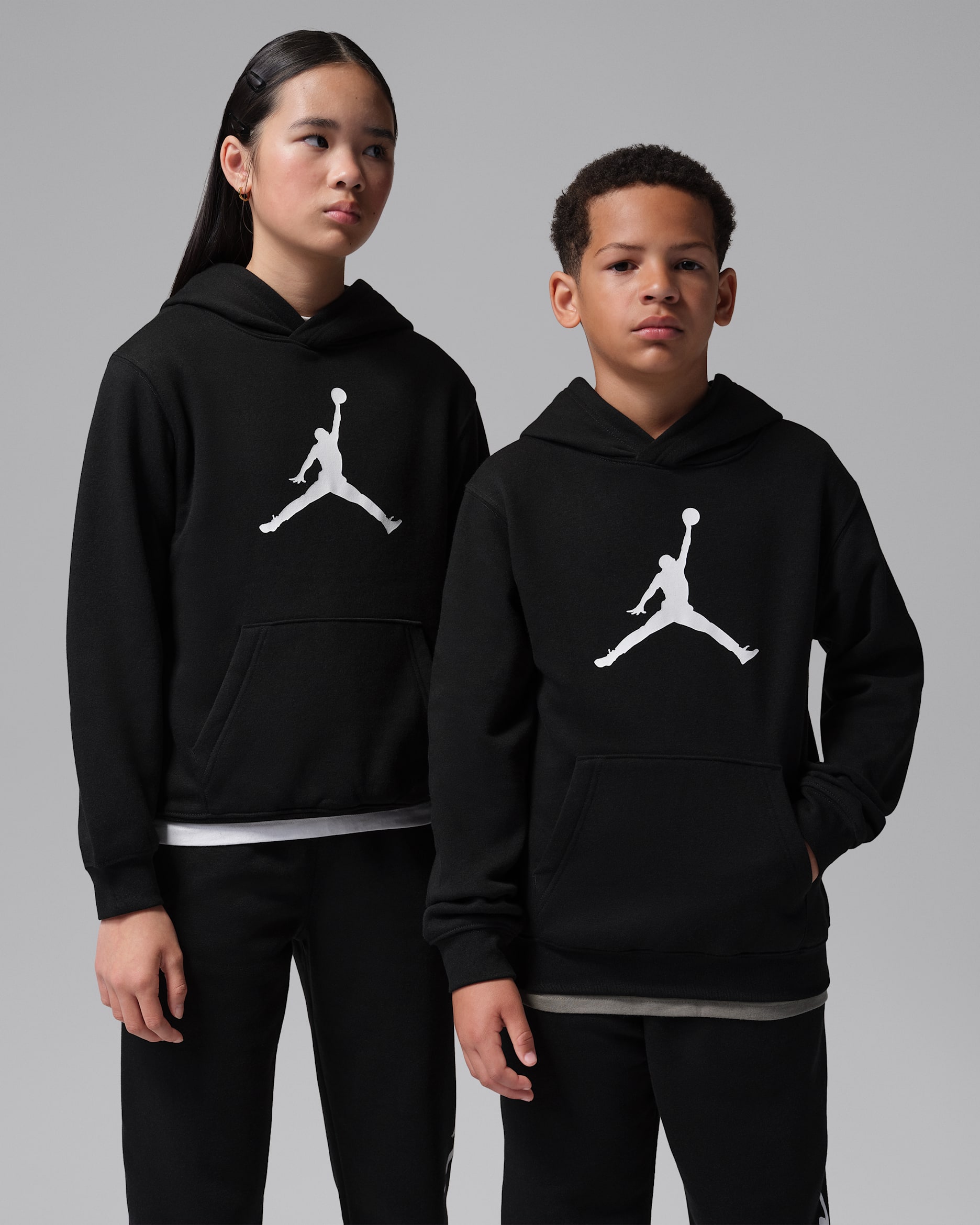 Jordan Jumbo Jumpman Fleece-Pullover-Hoodie (ältere Kinder) - Schwarz