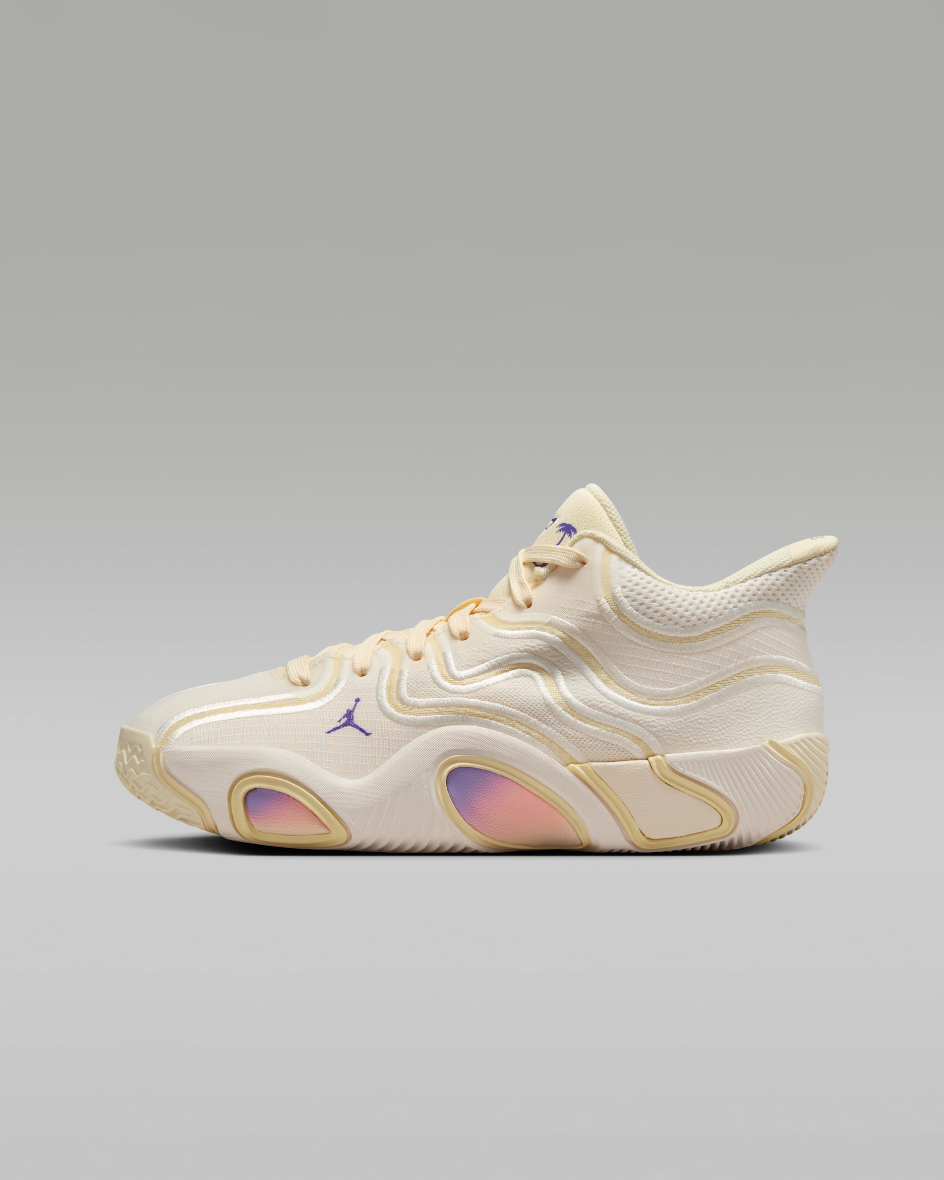 Tenis de básquetbol para niños grandes Tatum 3 - Vela/Muselina/Marfil pálido/Iris oscuro