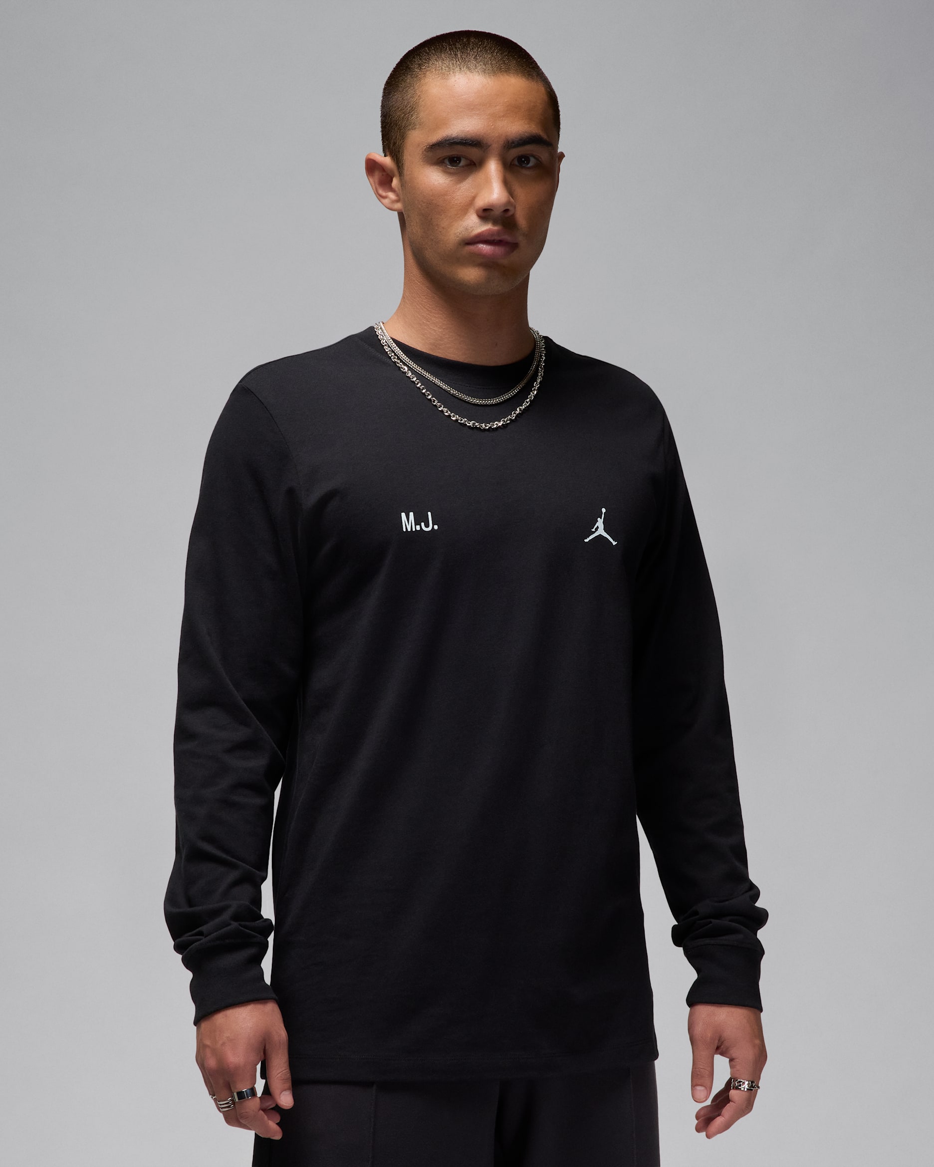 Jordan Men's Long-Sleeve Top - Black/White/White