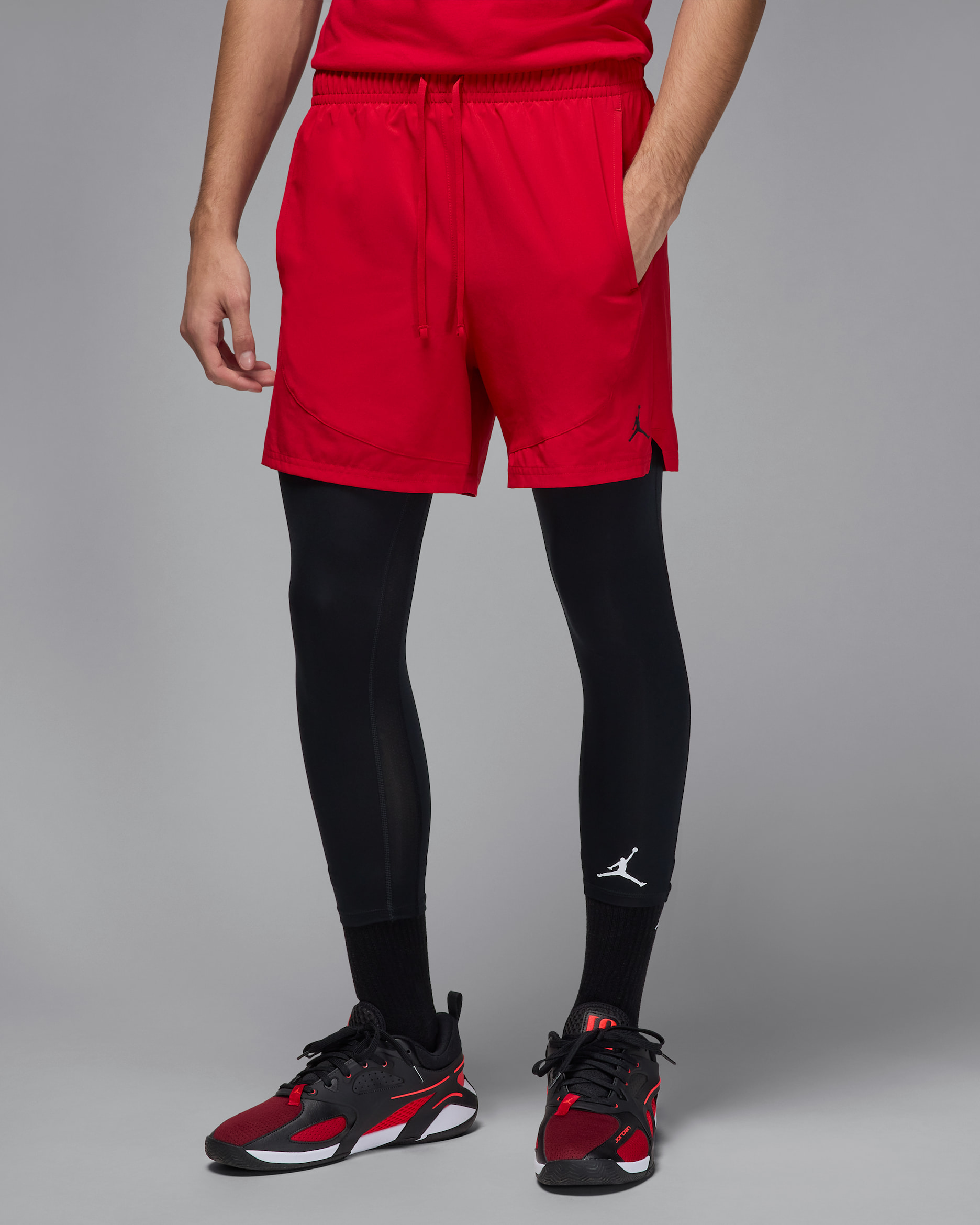 Shorts de tejido Woven Jordan Dri-FIT Sport para hombre - Rojo gimnasio/Negro