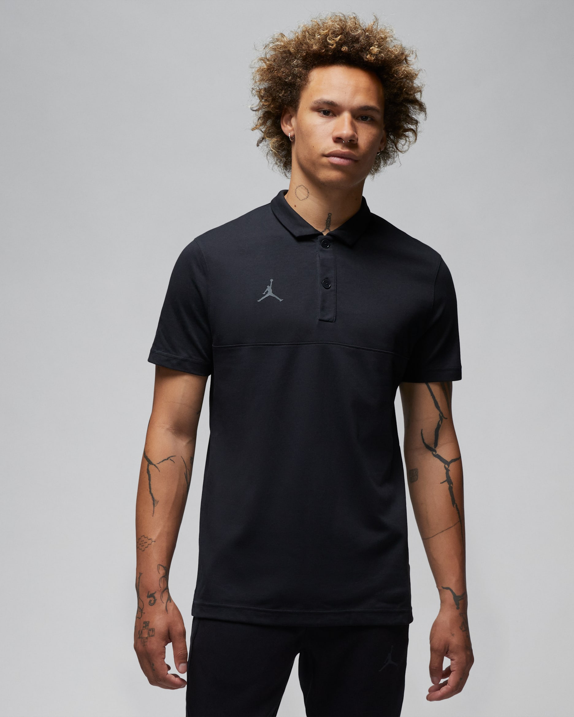 ジョーダン Dri-FIT メンズ チーム ポロシャツ - チームブラック/アンスラサイト