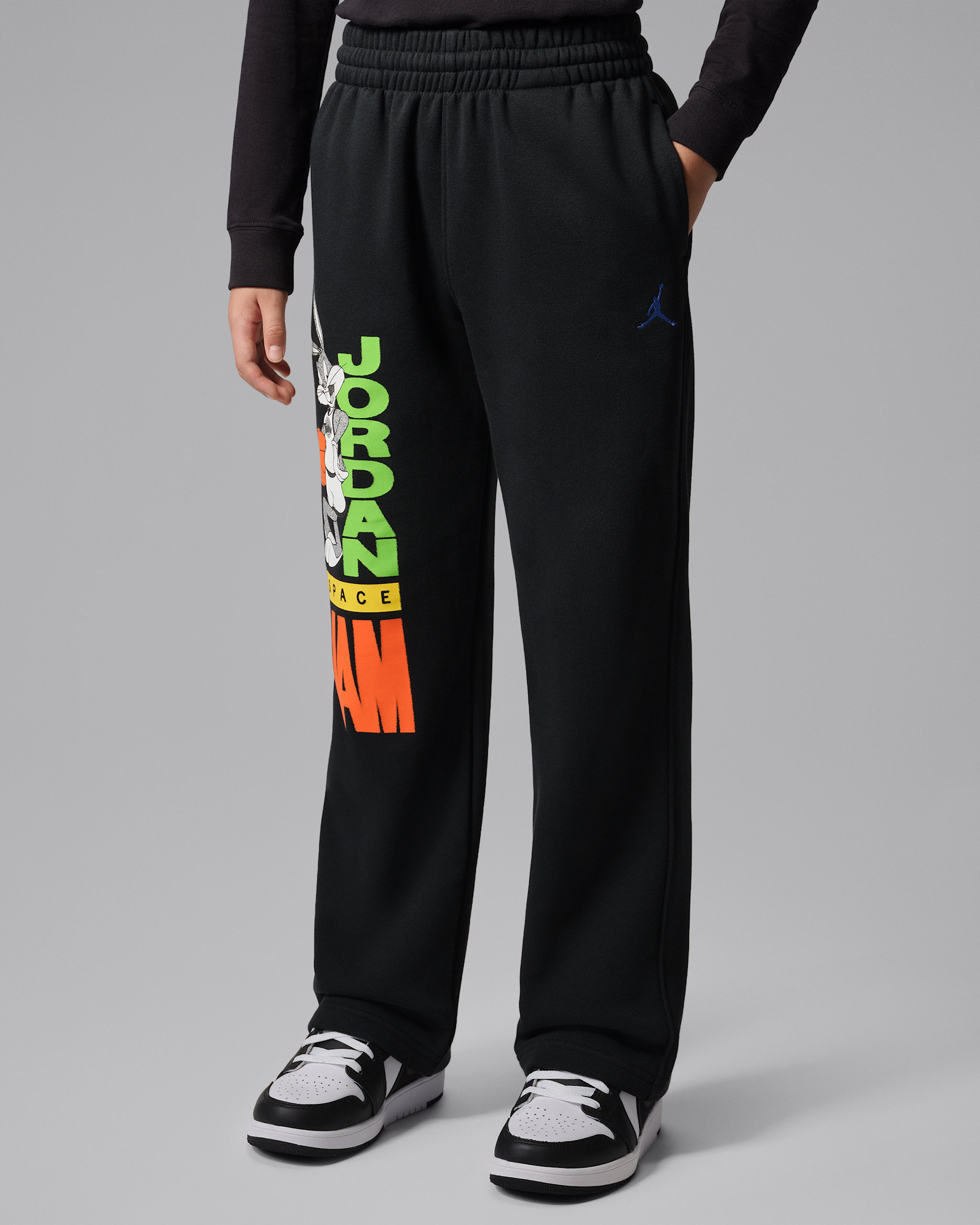 Jordan Big Kids' Space Jam 30 Bugs Fleece Pants - Black