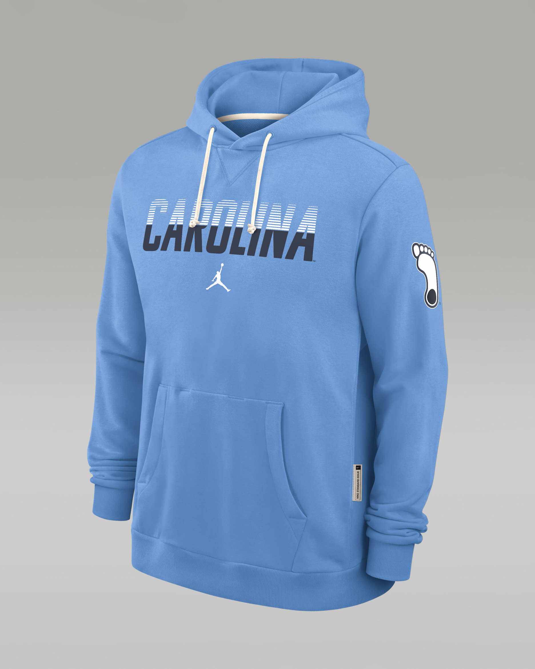 Sudadera con gorro sin cierre universitaria marca Jordan Dri-FIT para hombre North Carolina Sideline Standard Issue - Azul valor