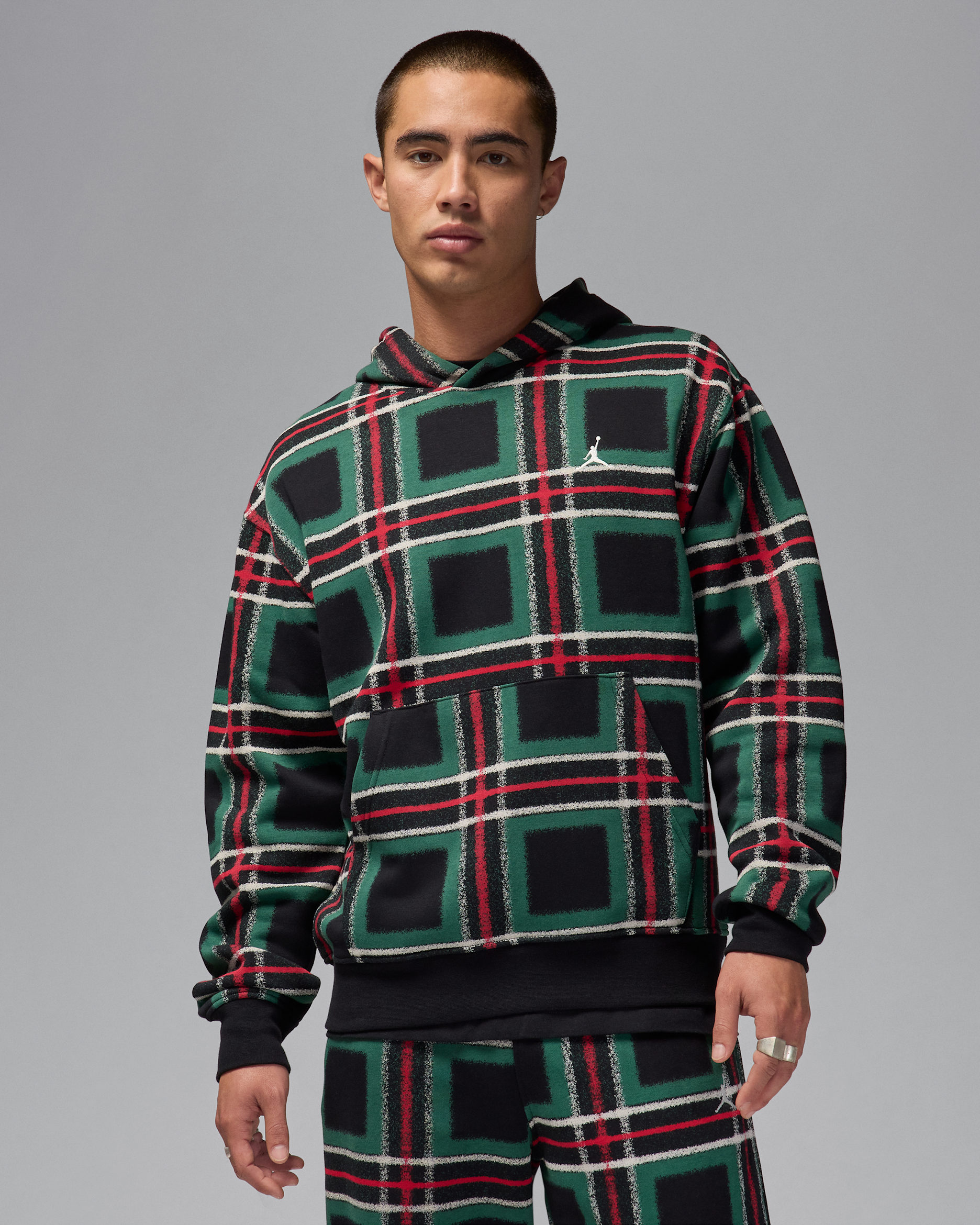 Jordan Essentials Men's Fleece Pullover Hoodie - Black/Sail