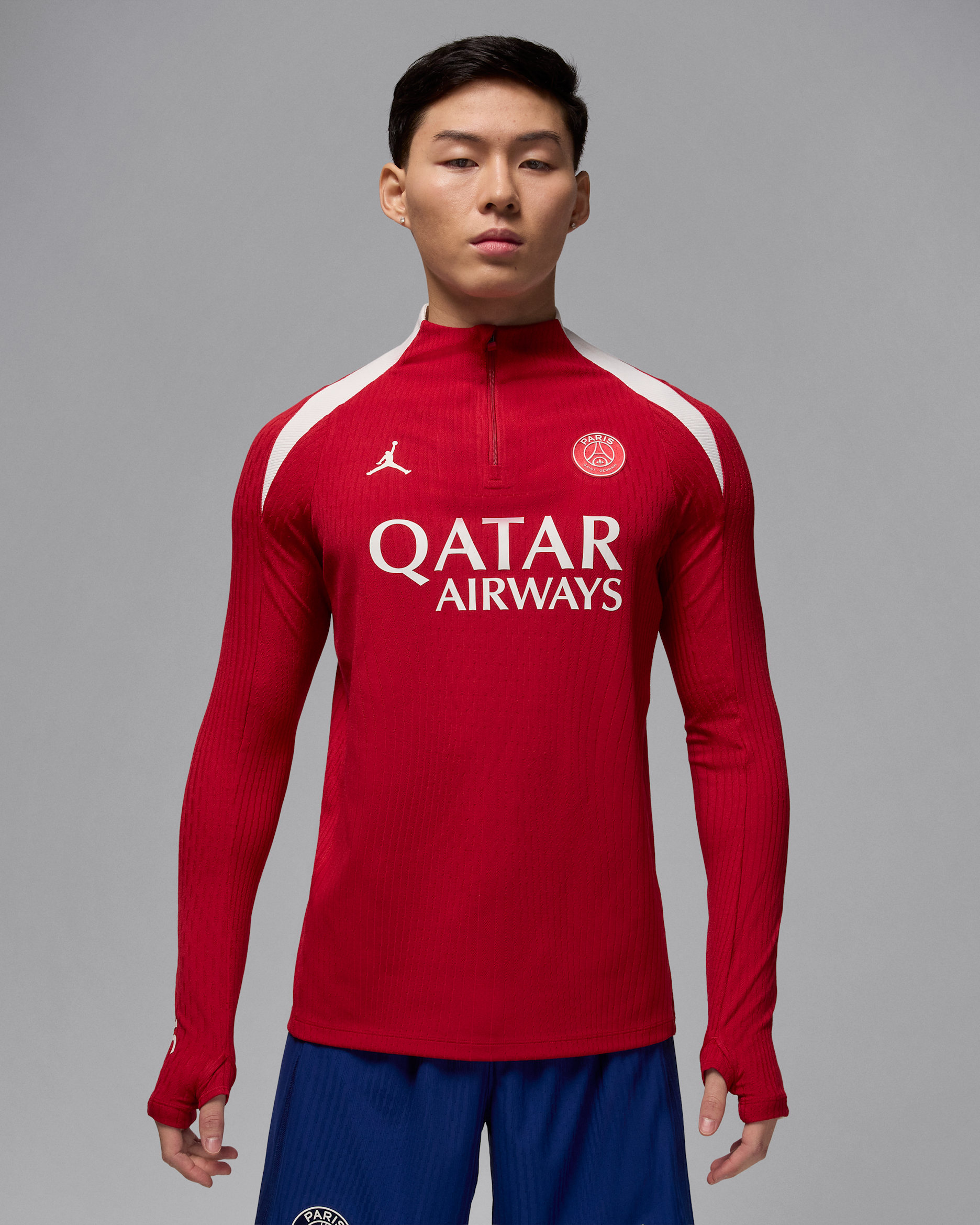 Haut d'entraînement de foot en maille Jordan Dri-FIT ADV Paris Saint-Germain Strike Elite 4e tenue pour homme - Wings Jordan Red/Phantom/Phantom