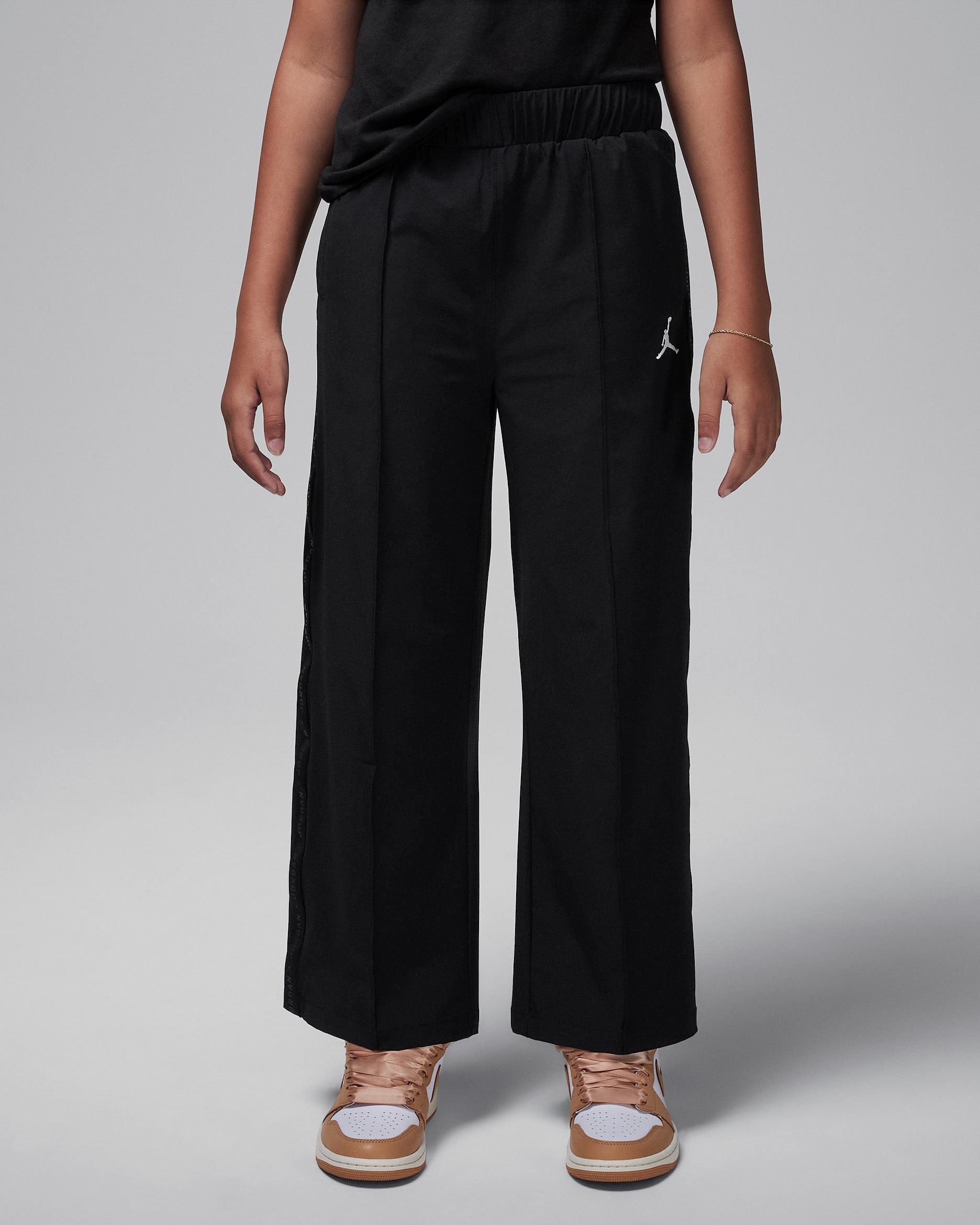 Pants de tejido Woven Jumpman con cinta para niño talla grande Jordan - Negro