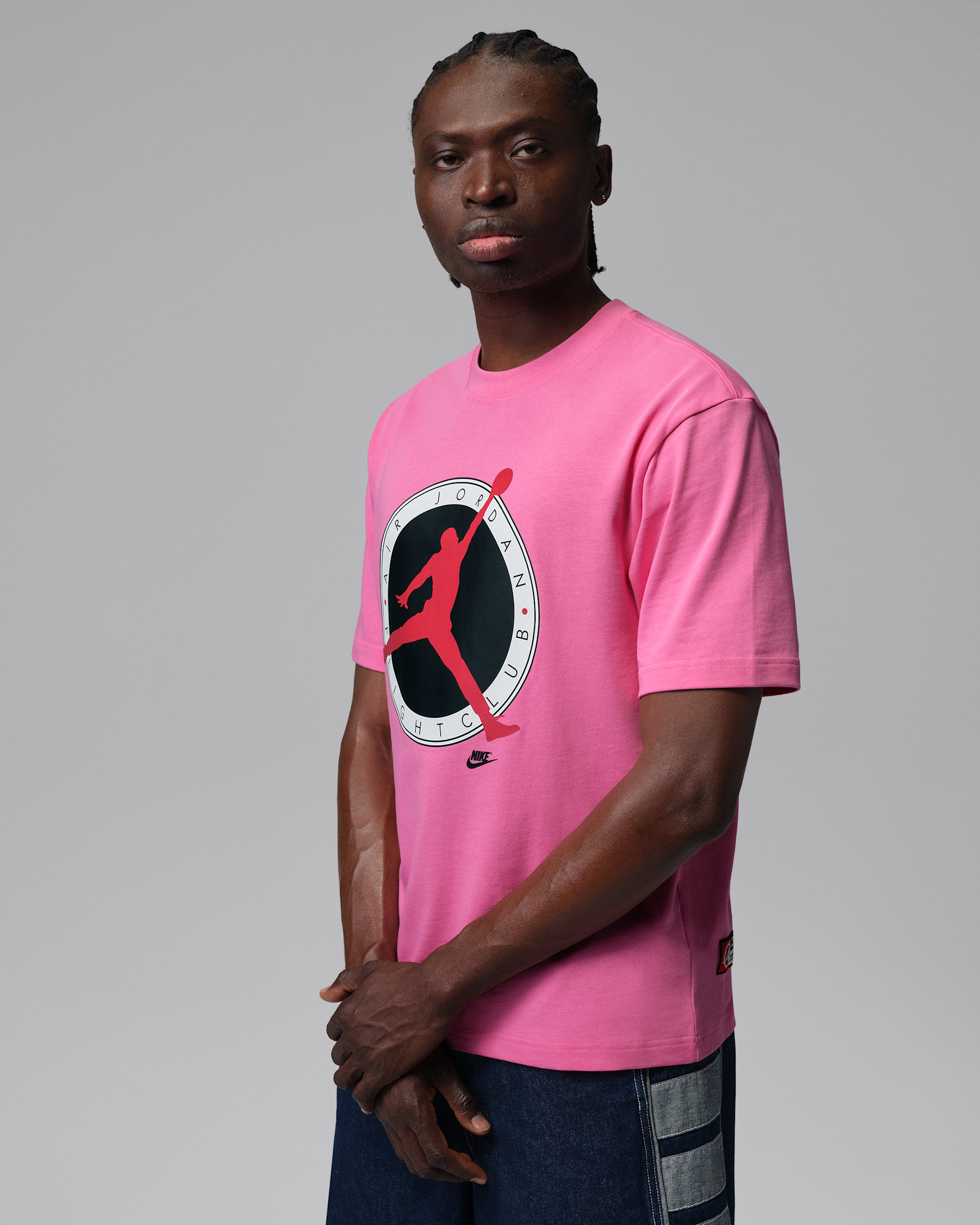 Jordan Flight Club Men's T-Shirt - Pinksicle/University Red
