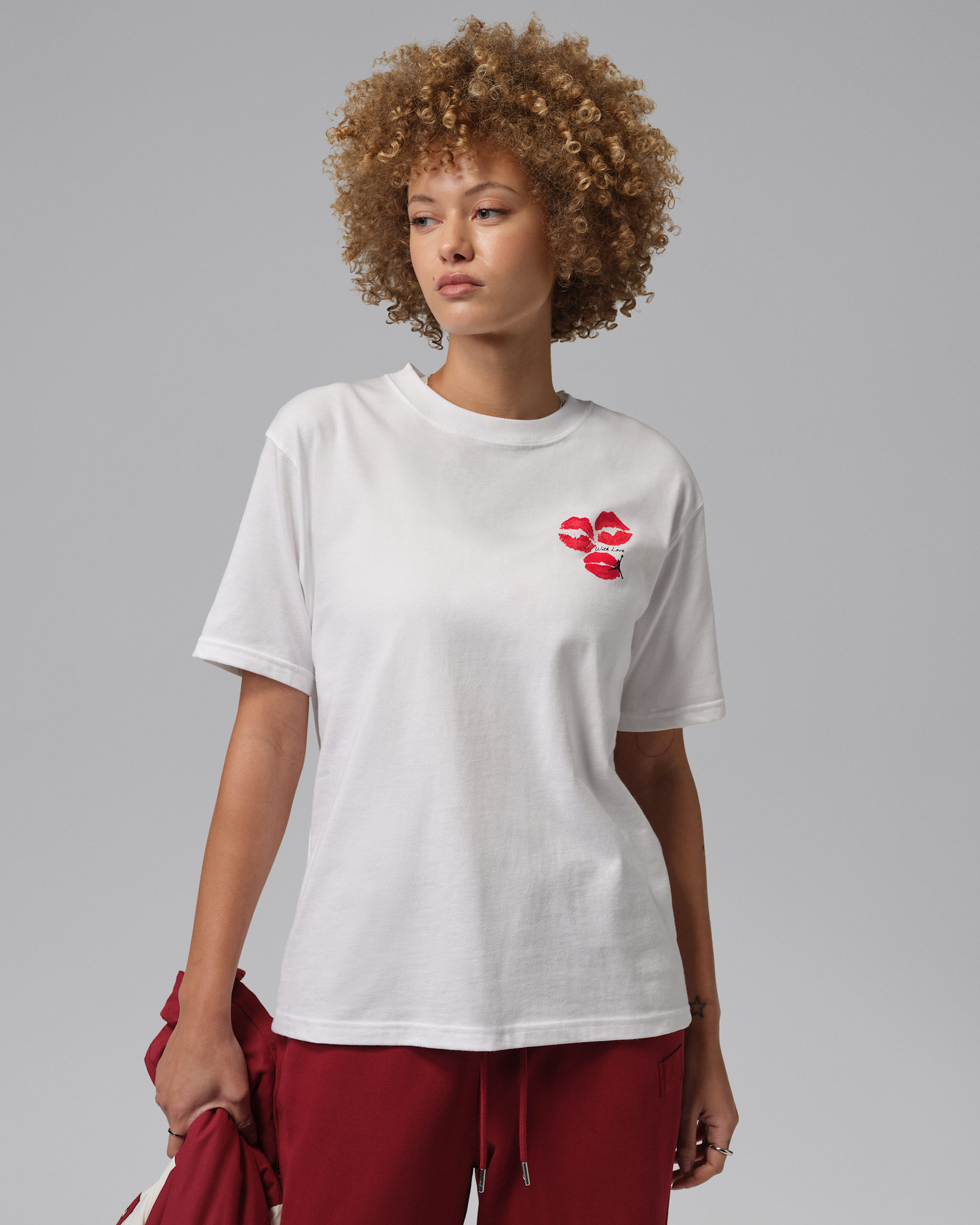 Playera con gráfico para mujer Jordan Flight - Blanco/Negro