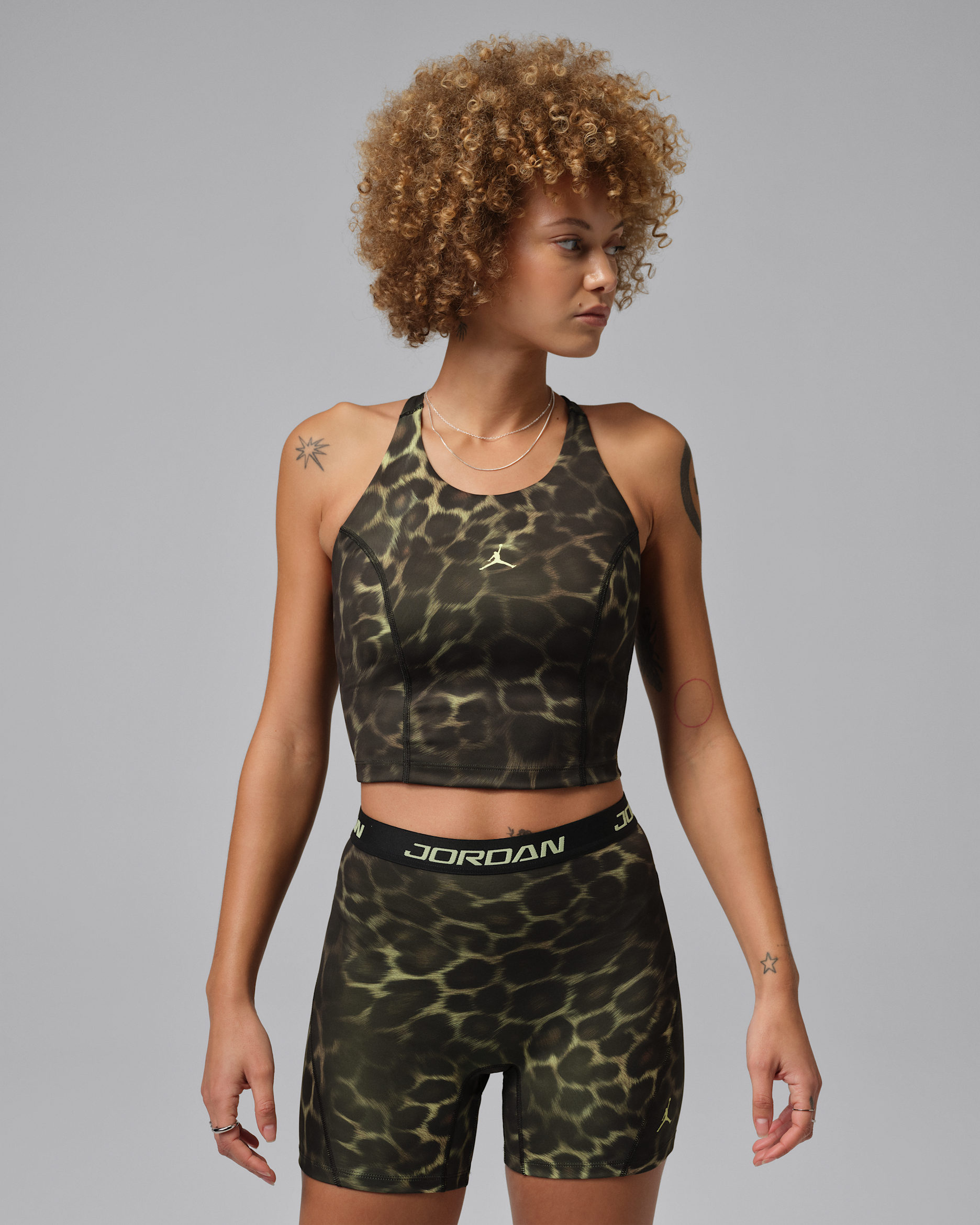 Jordan Sport Women's Dri-FIT Printed Top - Luminous Green/Luminous Green