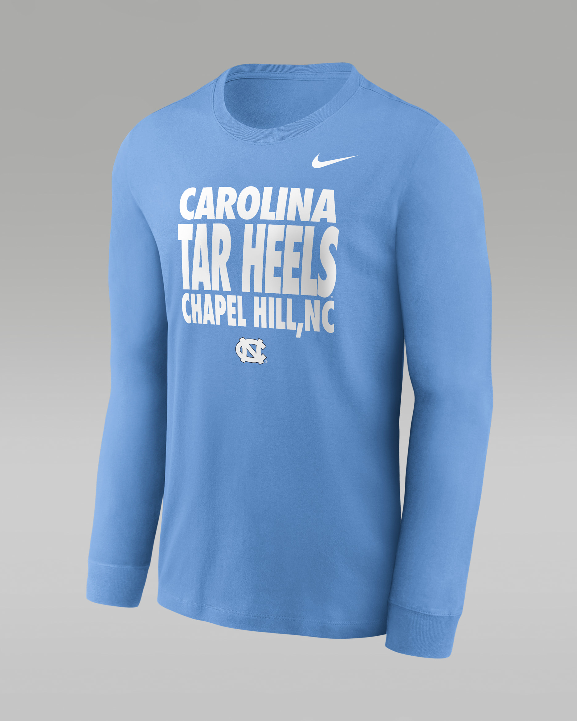 North Carolina Sideline Slogan Men's Jordan Brand Dri-FIT College Long-Sleeve T-Shirt - Valor Blue