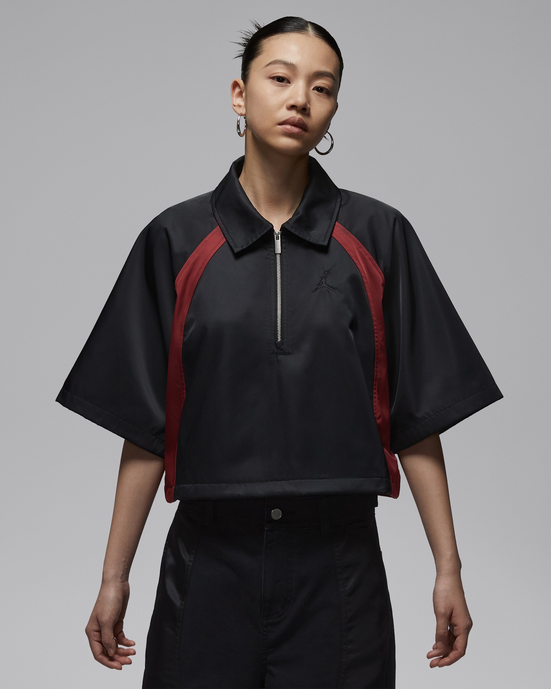 Jordan Flight Women's Short-Sleeve Top - Black/Team Red/Black