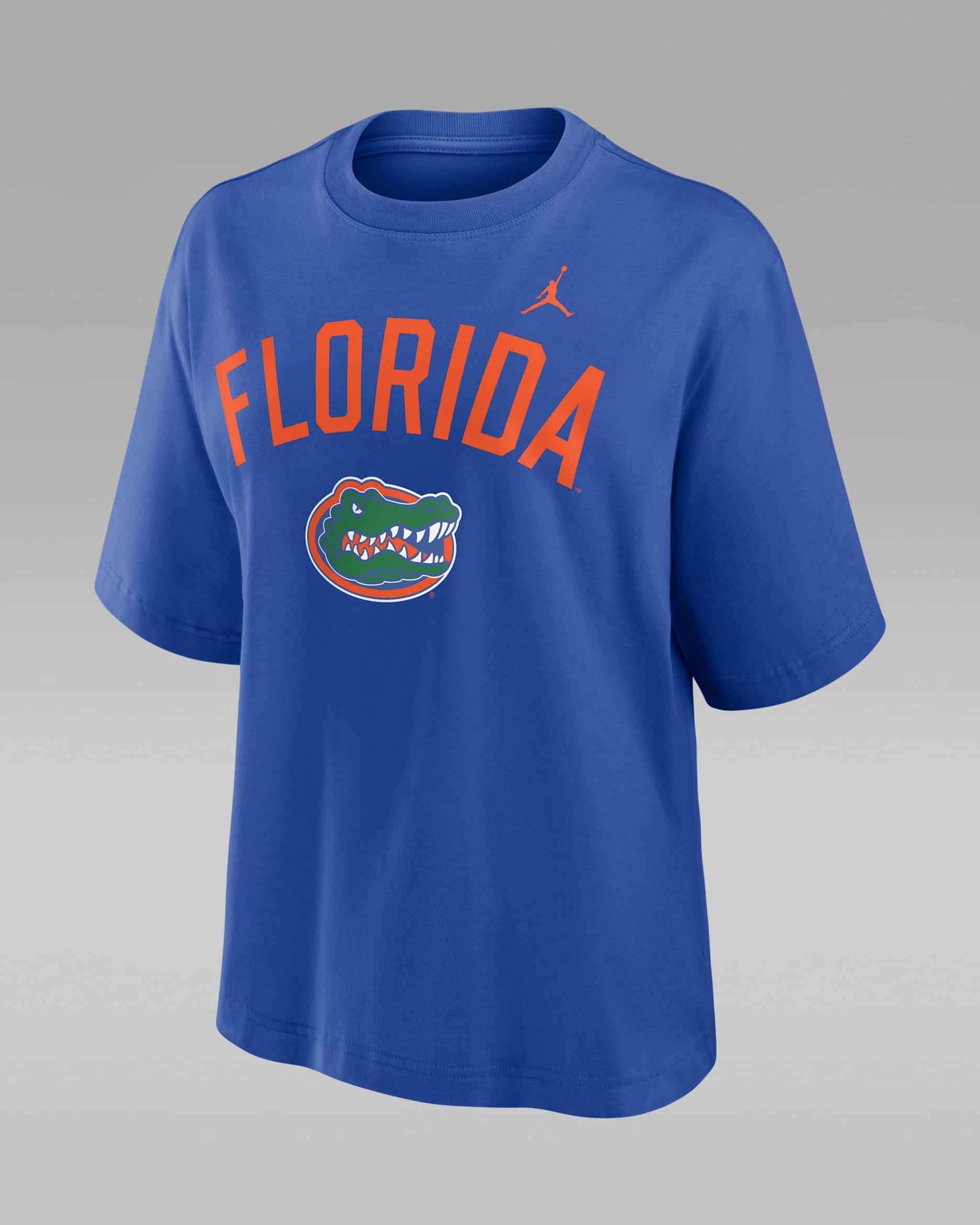 Florida Arch Over Logo Boxy Women's Jordan Brand College T-Shirt - Royal