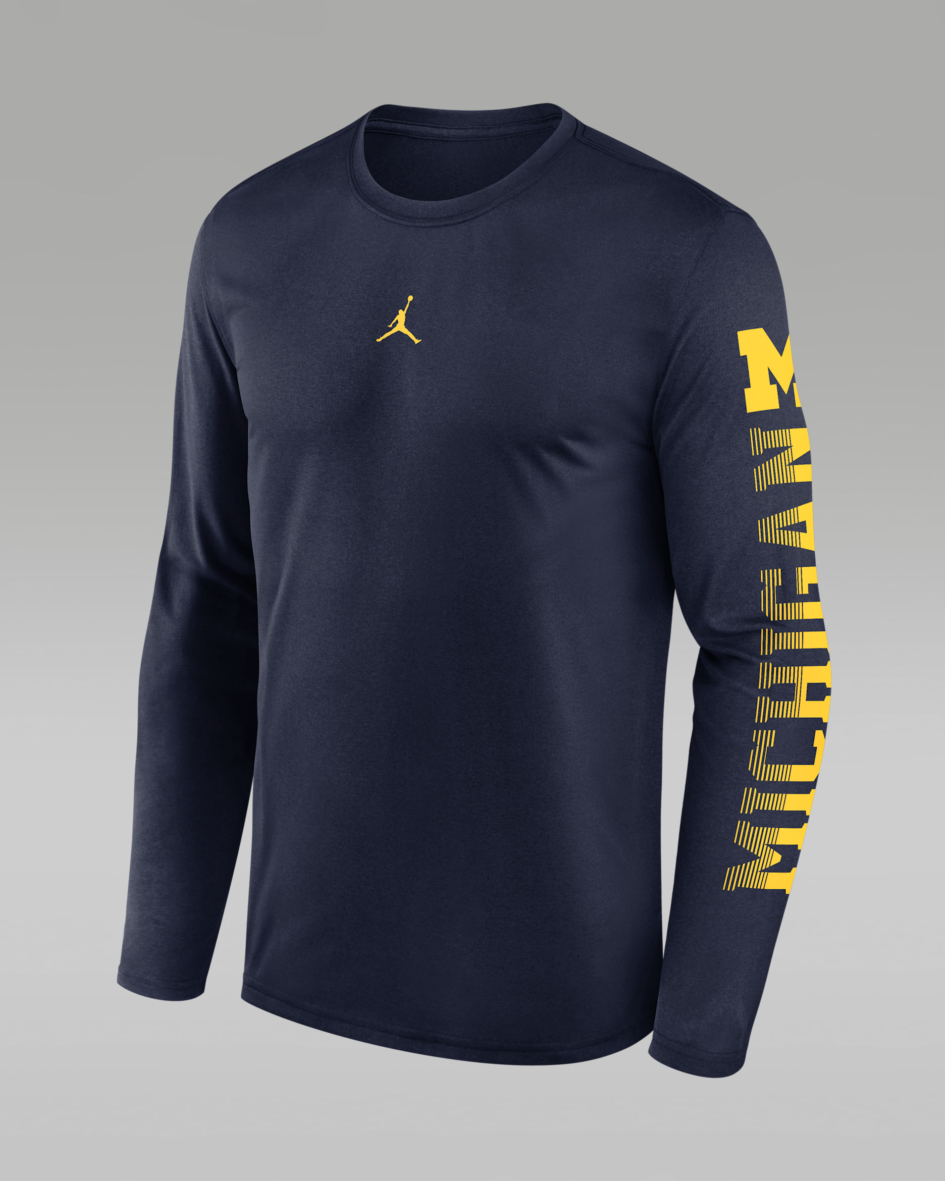 Michigan Primetime Legend Men's Jordan Brand Dri-FIT College Long-Sleeve T-Shirt - College Navy