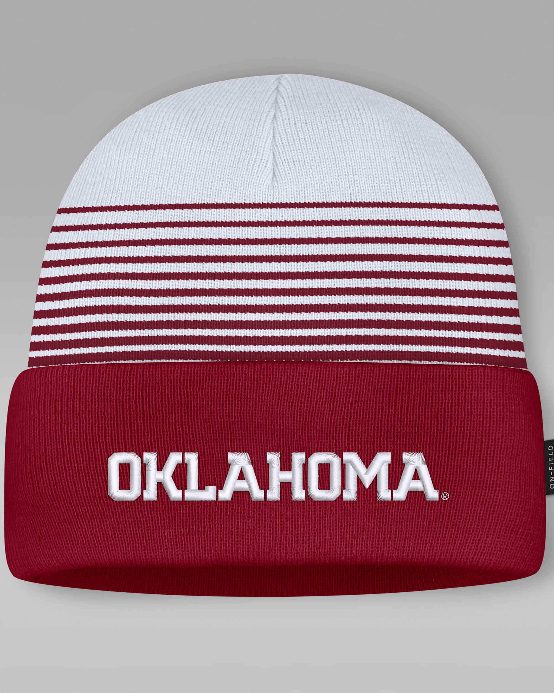Gorro con dobladillo universitario marca Jordan para hombre Oklahoma Sideline Utility - Carmesí team/Blanco