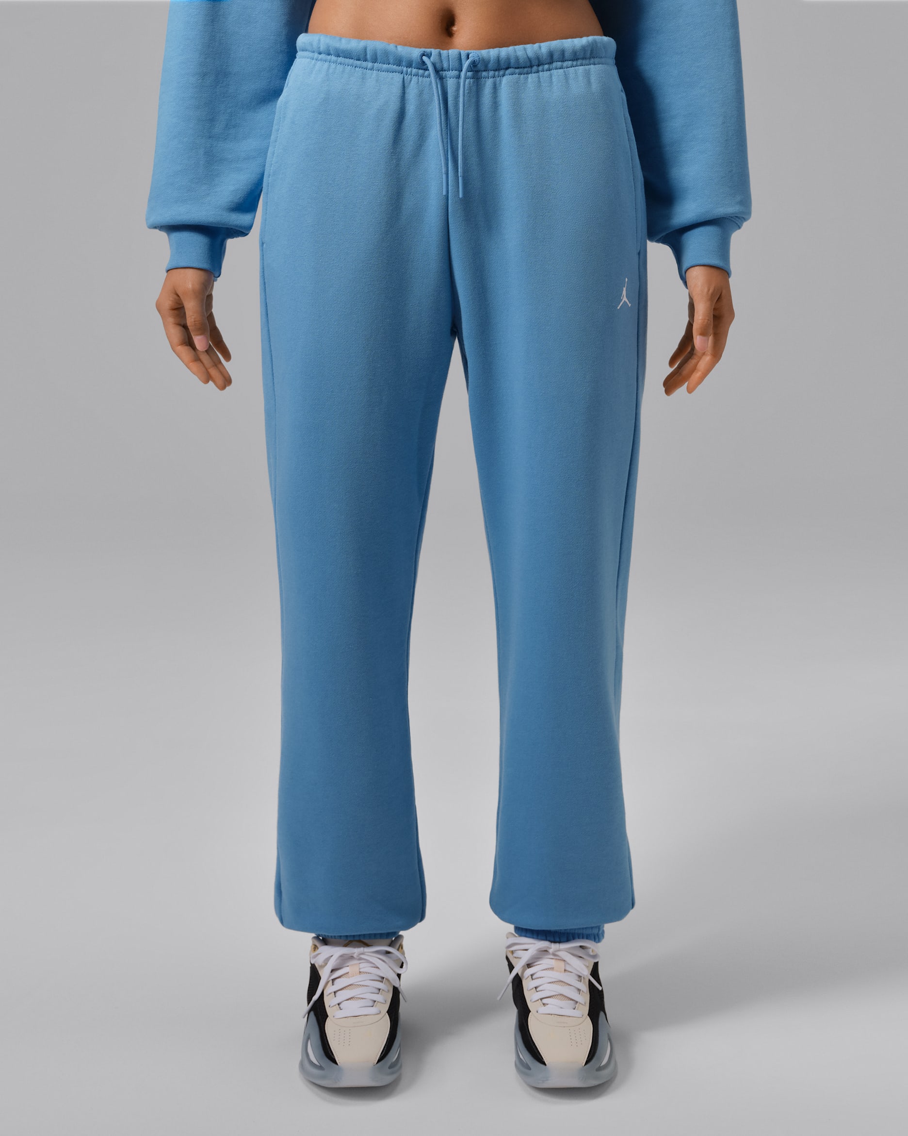 ジョーダン スポーツ クロスオーバー ウィメンズ Dri-FIT フリース パンツ - ブルービヨンド/ホワイト