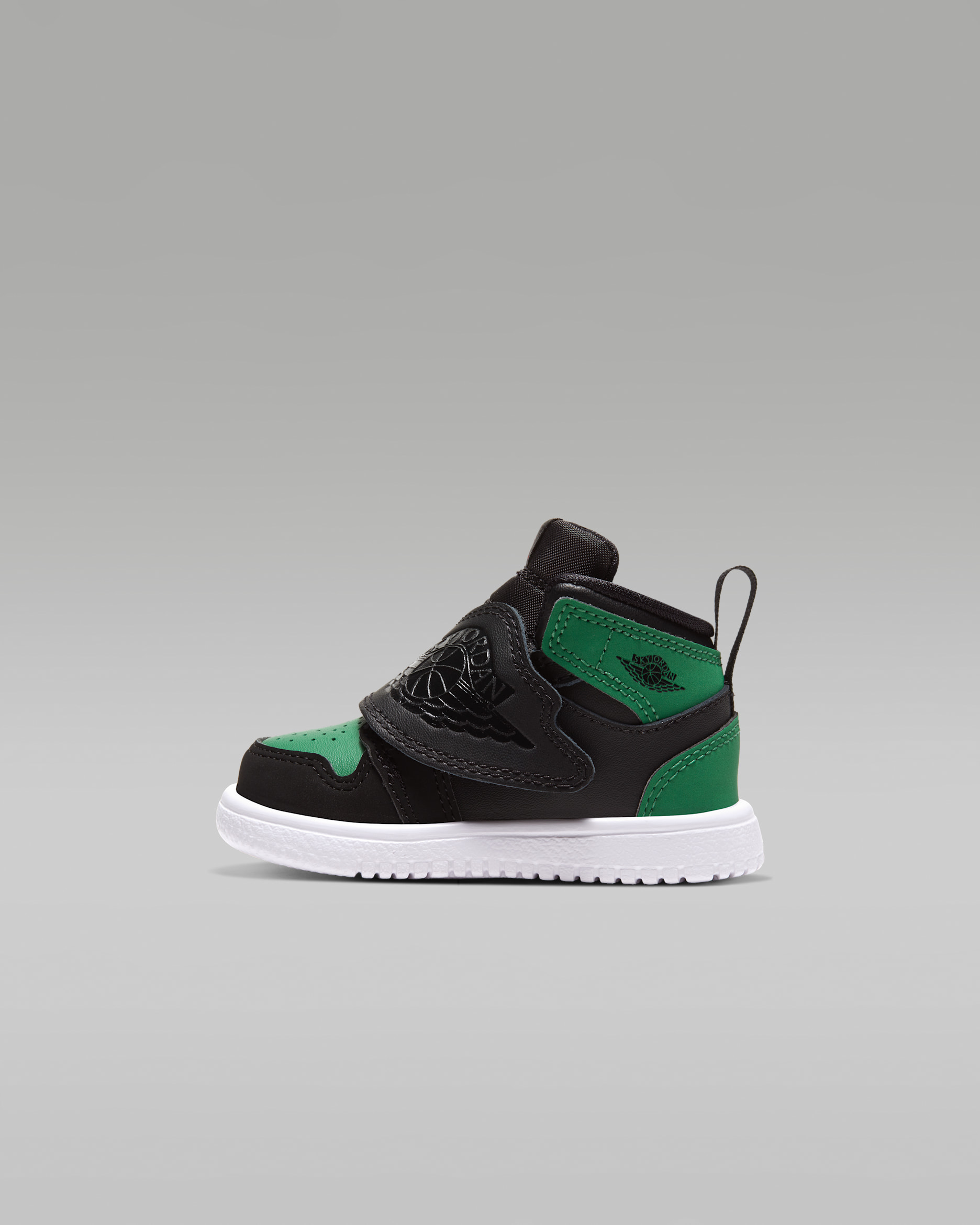 Sky Jordan 1 Baby and Toddler Shoe - Black/Pine Green/Gym Red/Black
