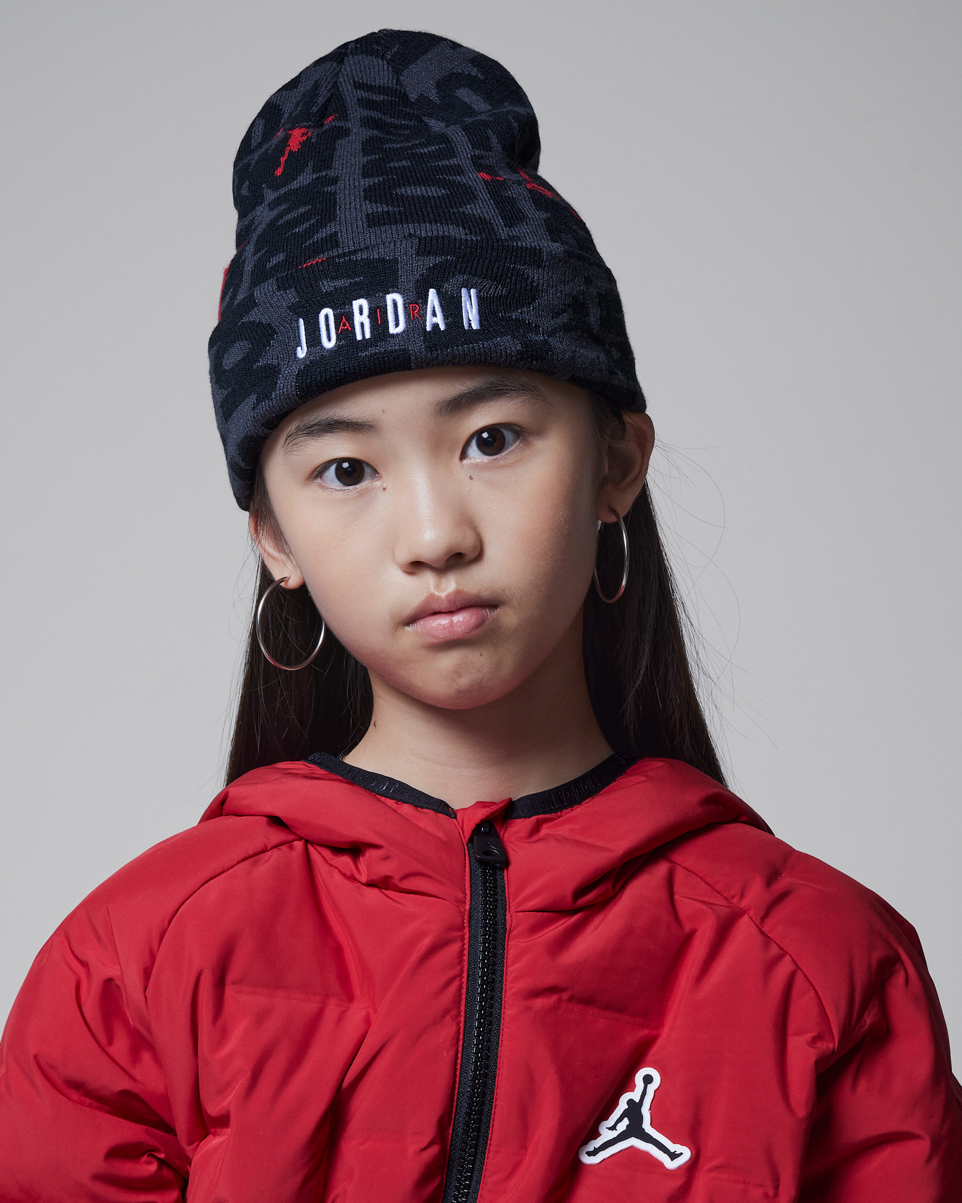 Jordan Big Kids' 2-Piece Beanie Set - Black