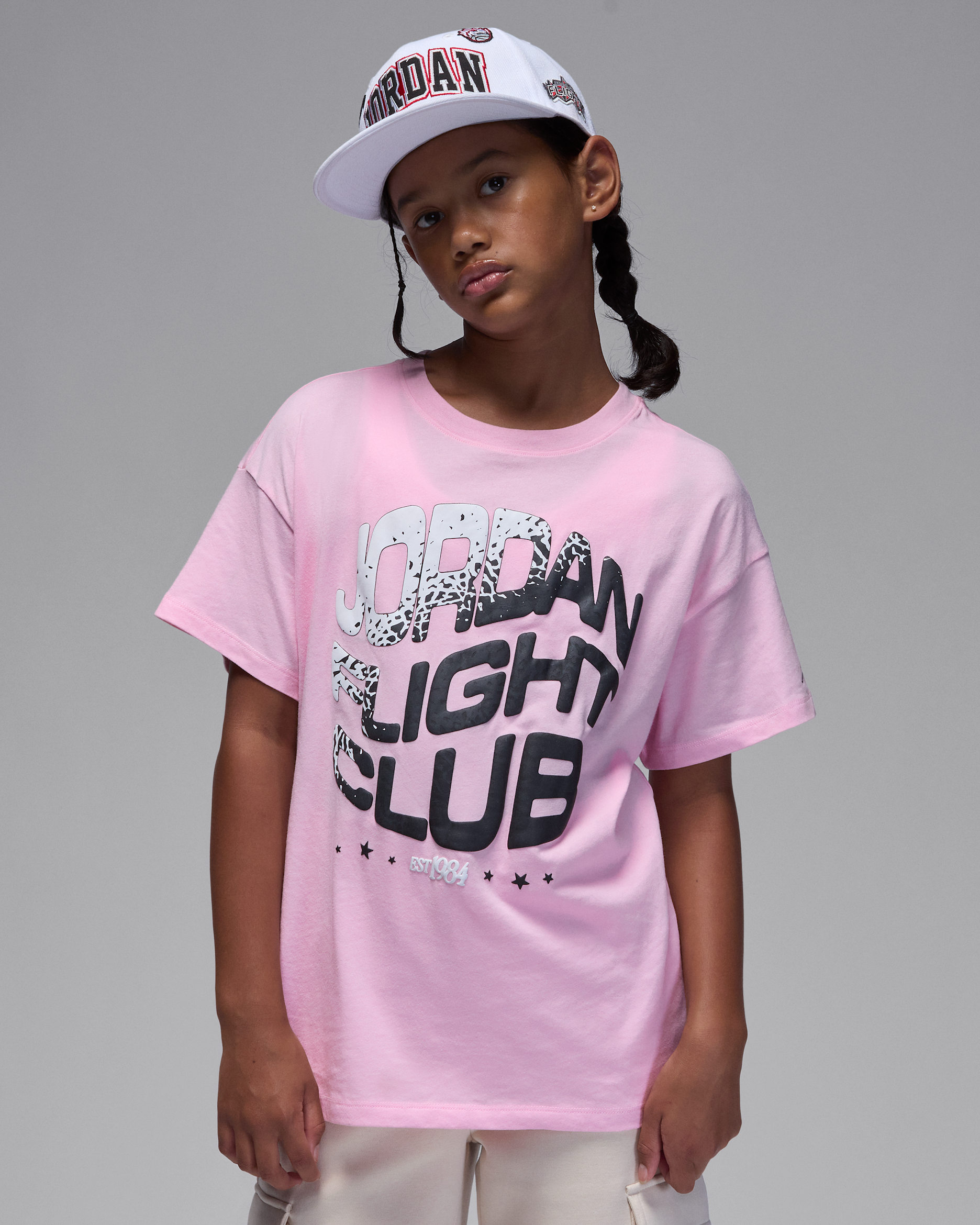 Jordan Jumpman Club Big Kids' T-Shirt - Medium Soft Pink