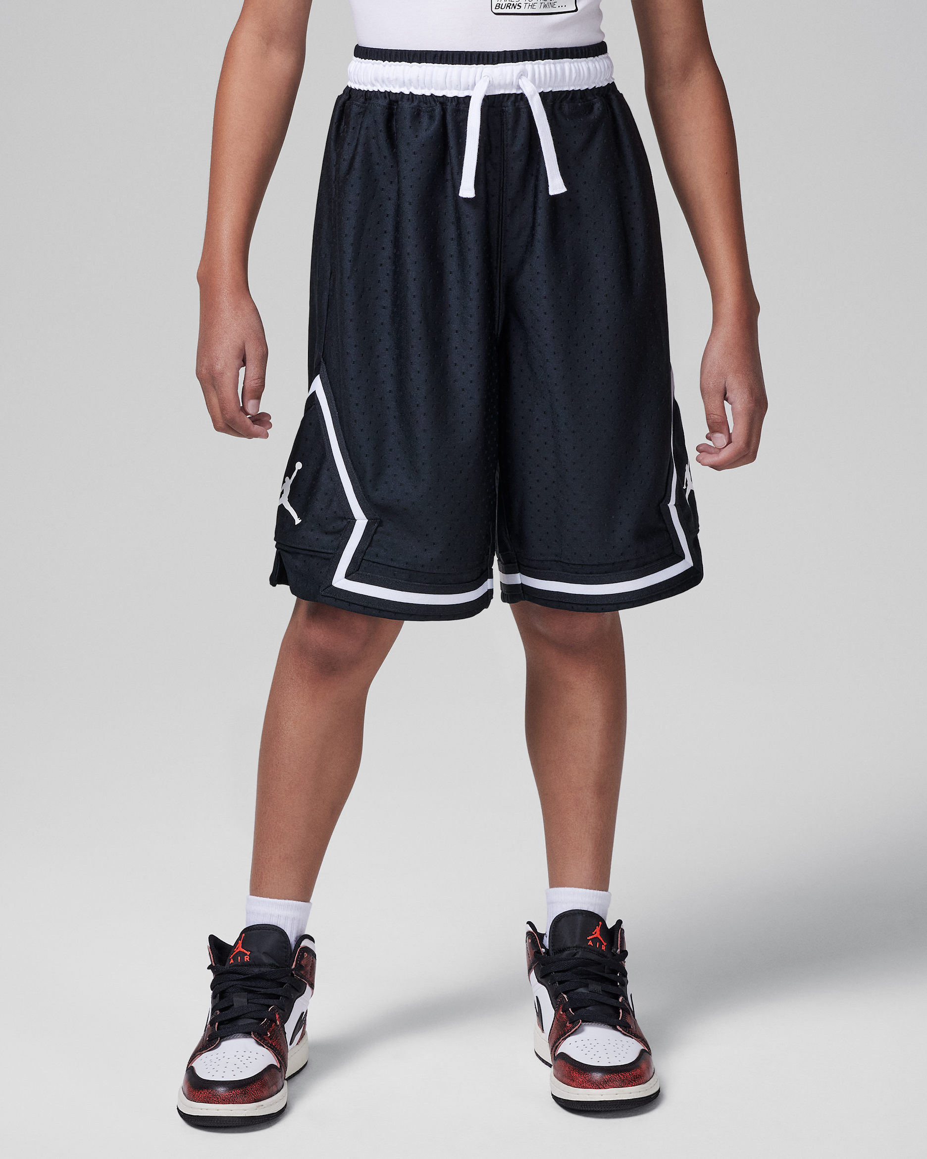 Shorts deportivos Diamond Dri-FIT para niños talla grande Jordan - Negro