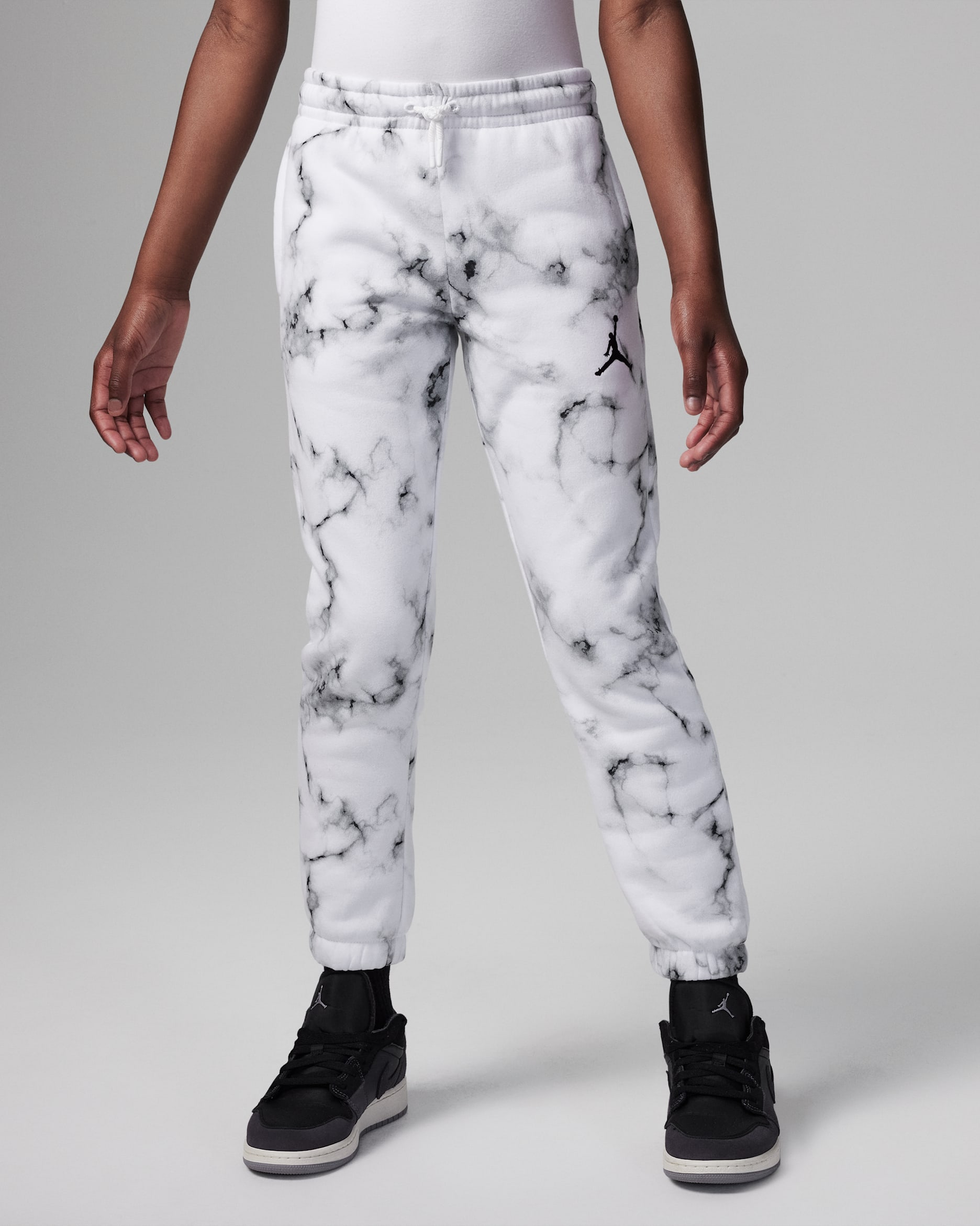 Jordan Essentials Printed Fleece Pants Big Kids Pants - White