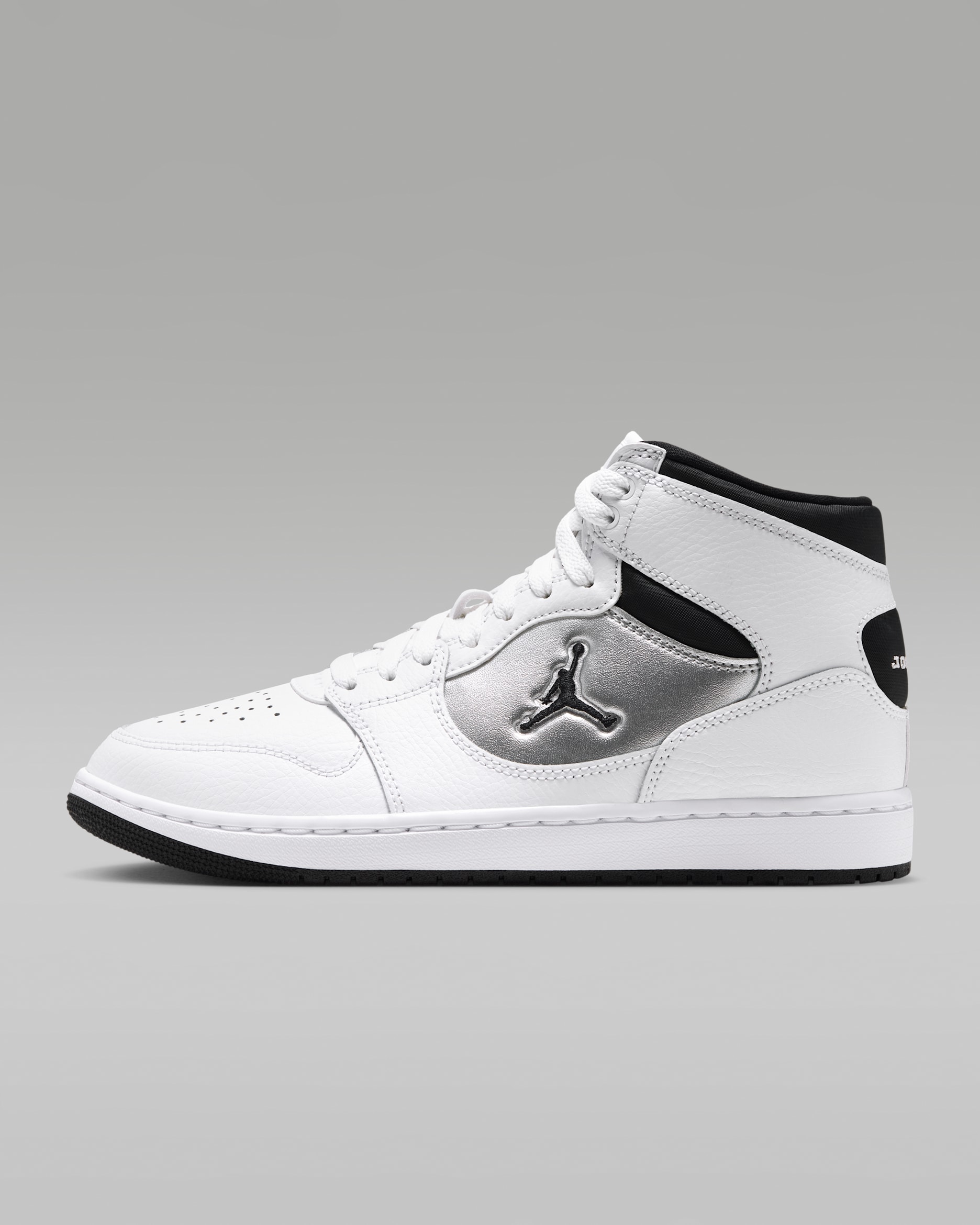 Chaussure Jordan Court Connect Mid pour femme - Blanc/Metallic Silver/Noir
