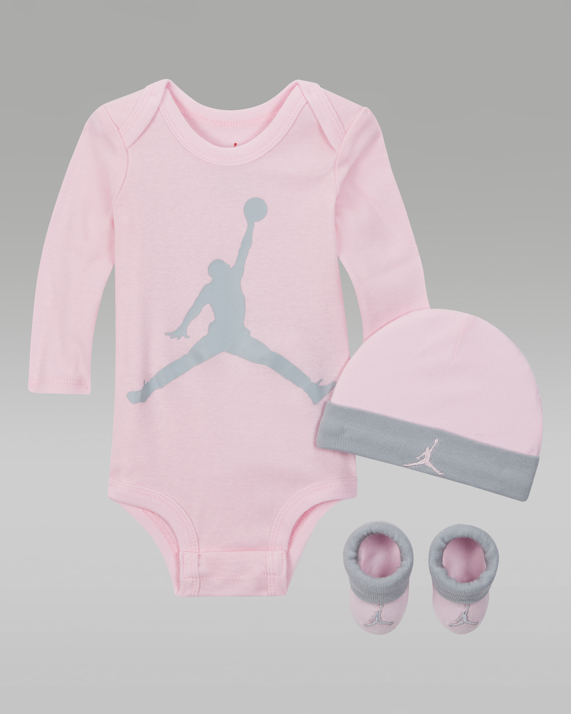 Ensemble trois pièces Jordan pour bébé (0 - 12 mois) - Pink Foam