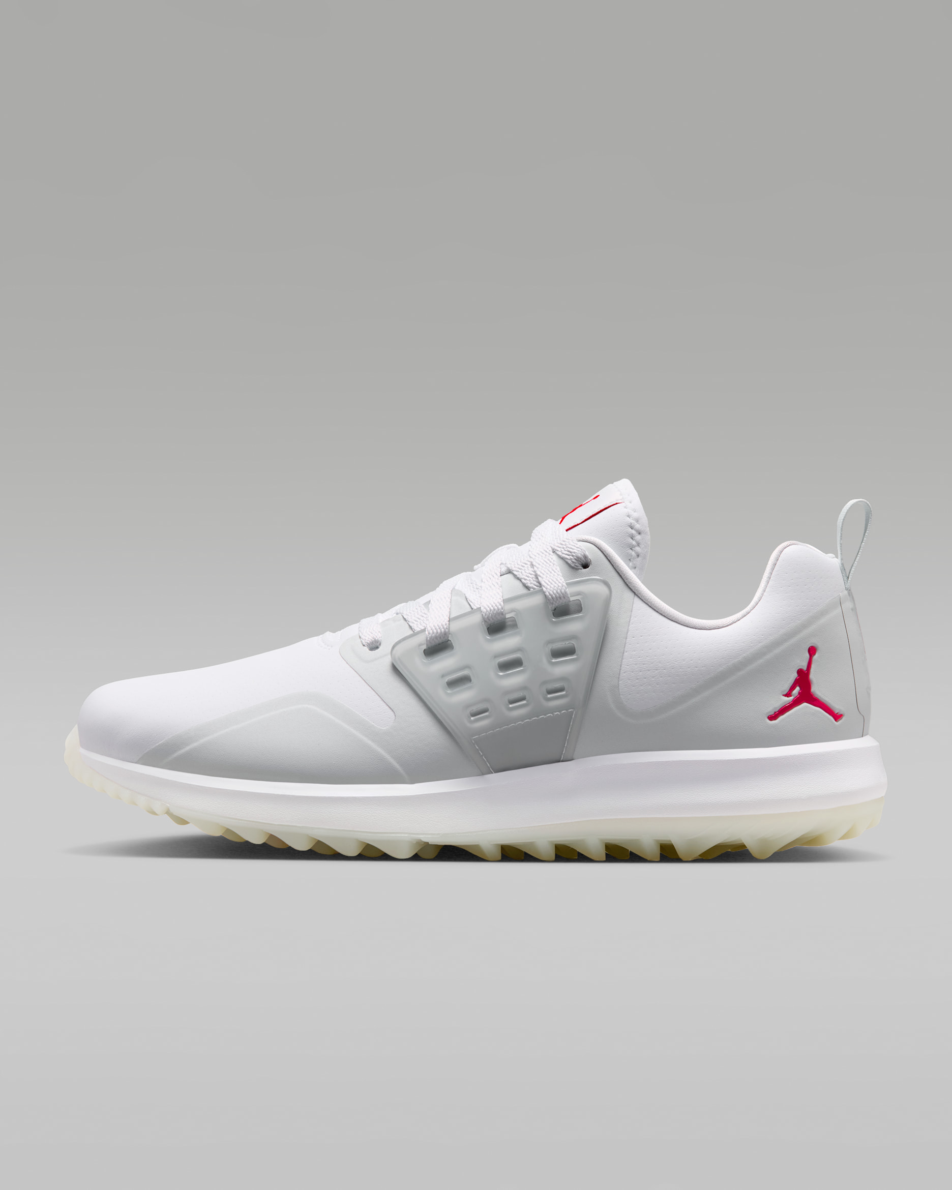 Jordan Grind Golf Shoes - White/Pure Platinum/University Red
