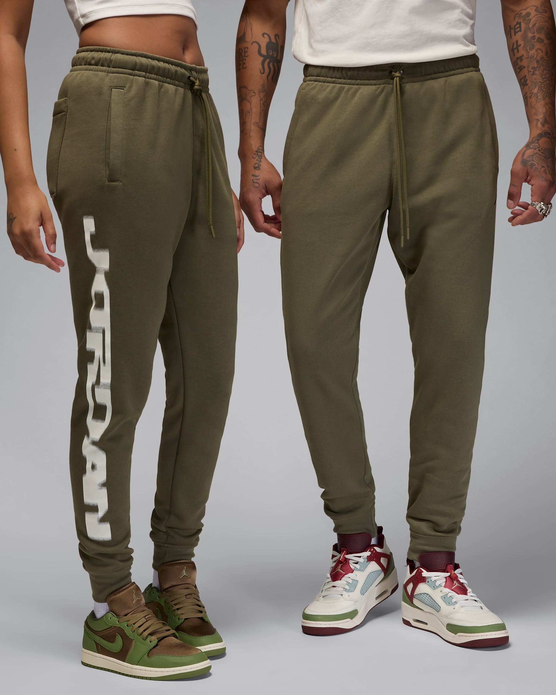 Pants de tejido Fleece para hombre Jordan MVP - Oliva medio/Vela/Oliva medio