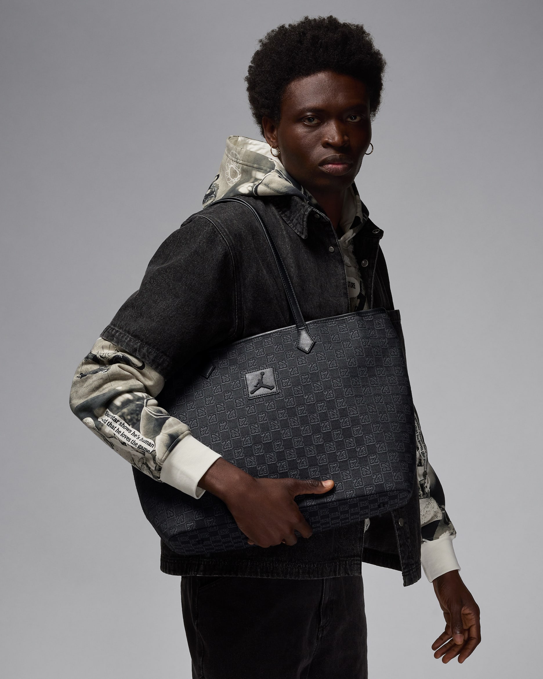 Jordan Monogram Tote Bag (32L) - Black