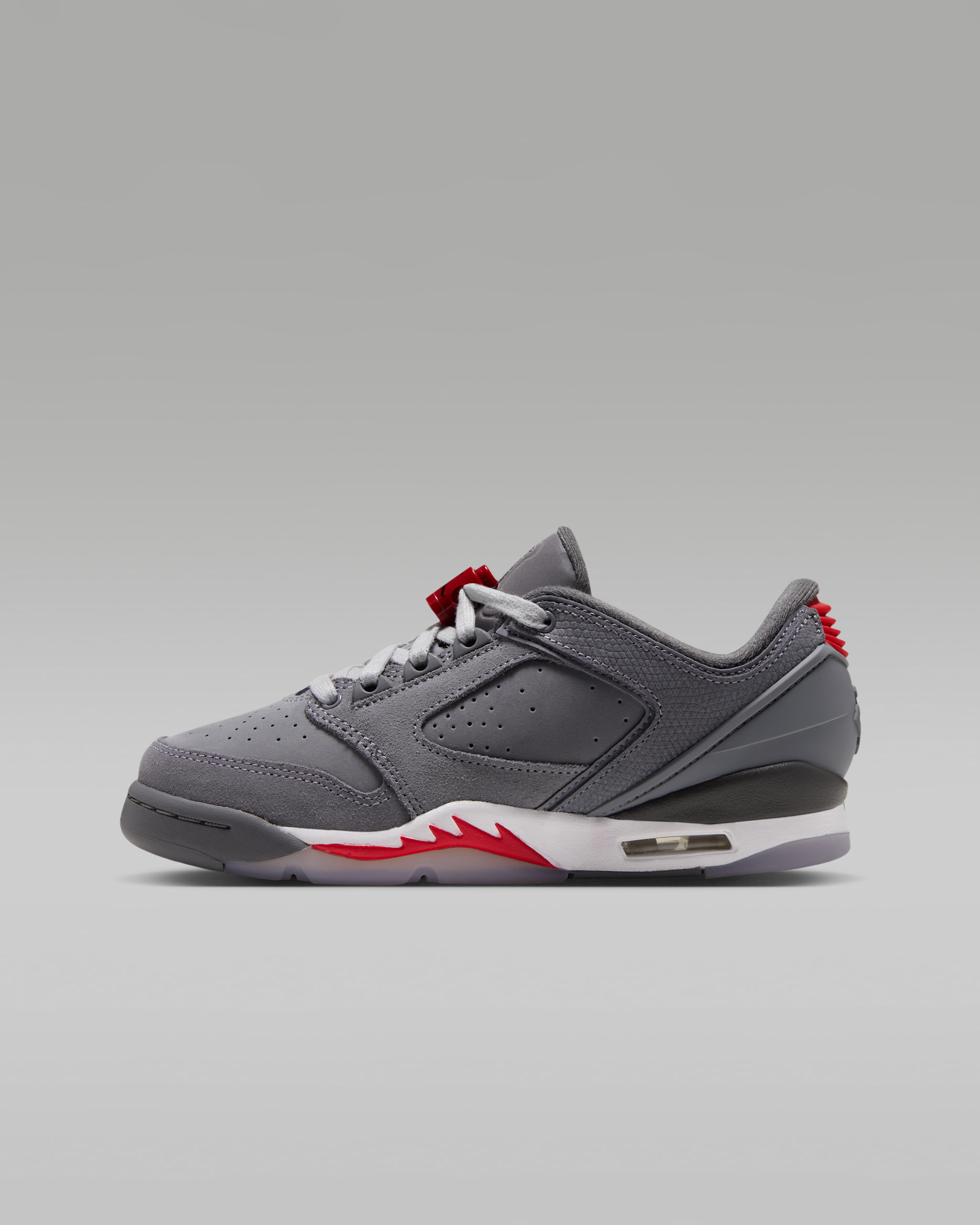Air Jordan Sixty Plus Low Kinderschoenen - Cool Grey/Wit/University Red/Dark Grey