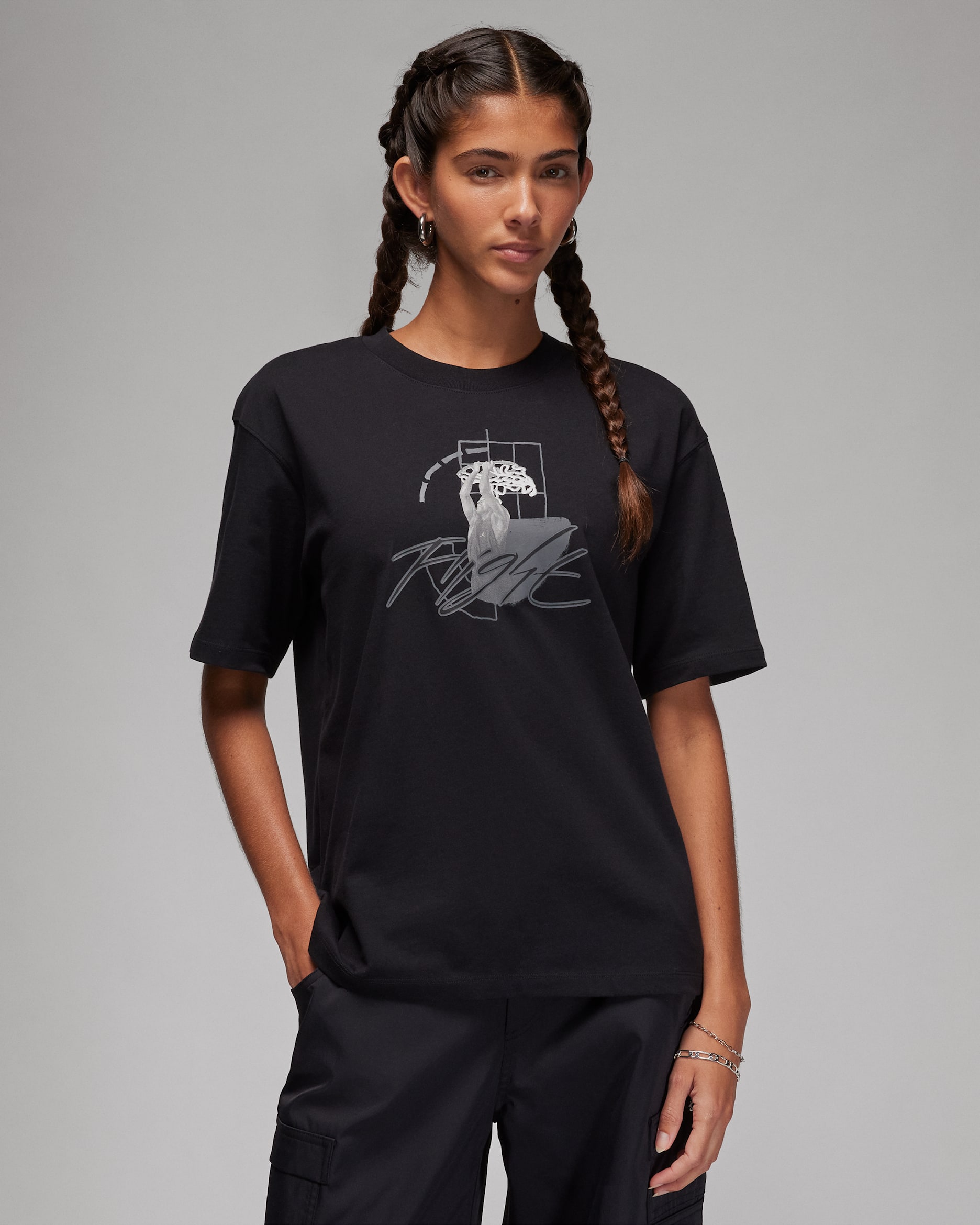 Jordan T-Shirt mit Grafik für Damen - Schwarz/Iron Grey