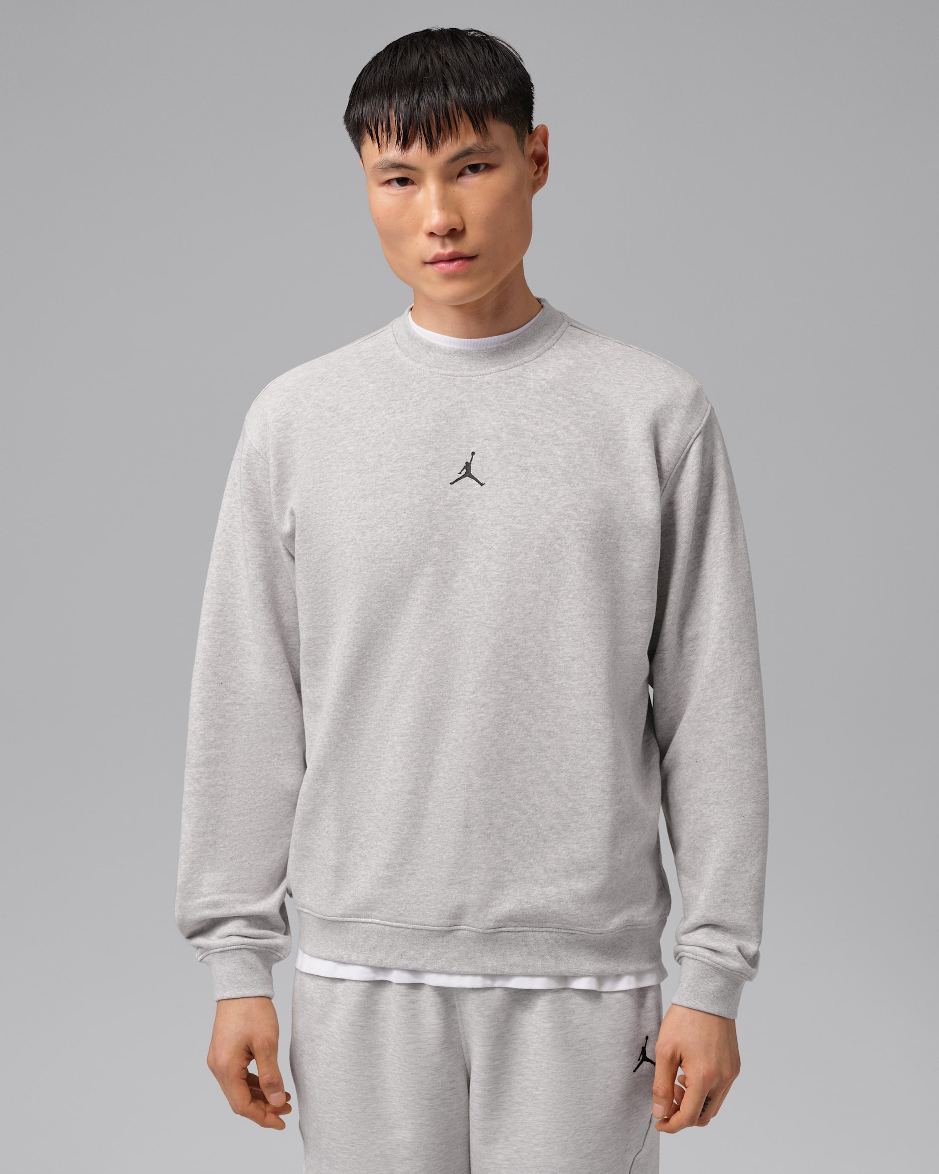 Ανδρικό φούτερ Dri-FIT με crew λαιμόκοψη Jordan Sport Crossover - Grey Heather