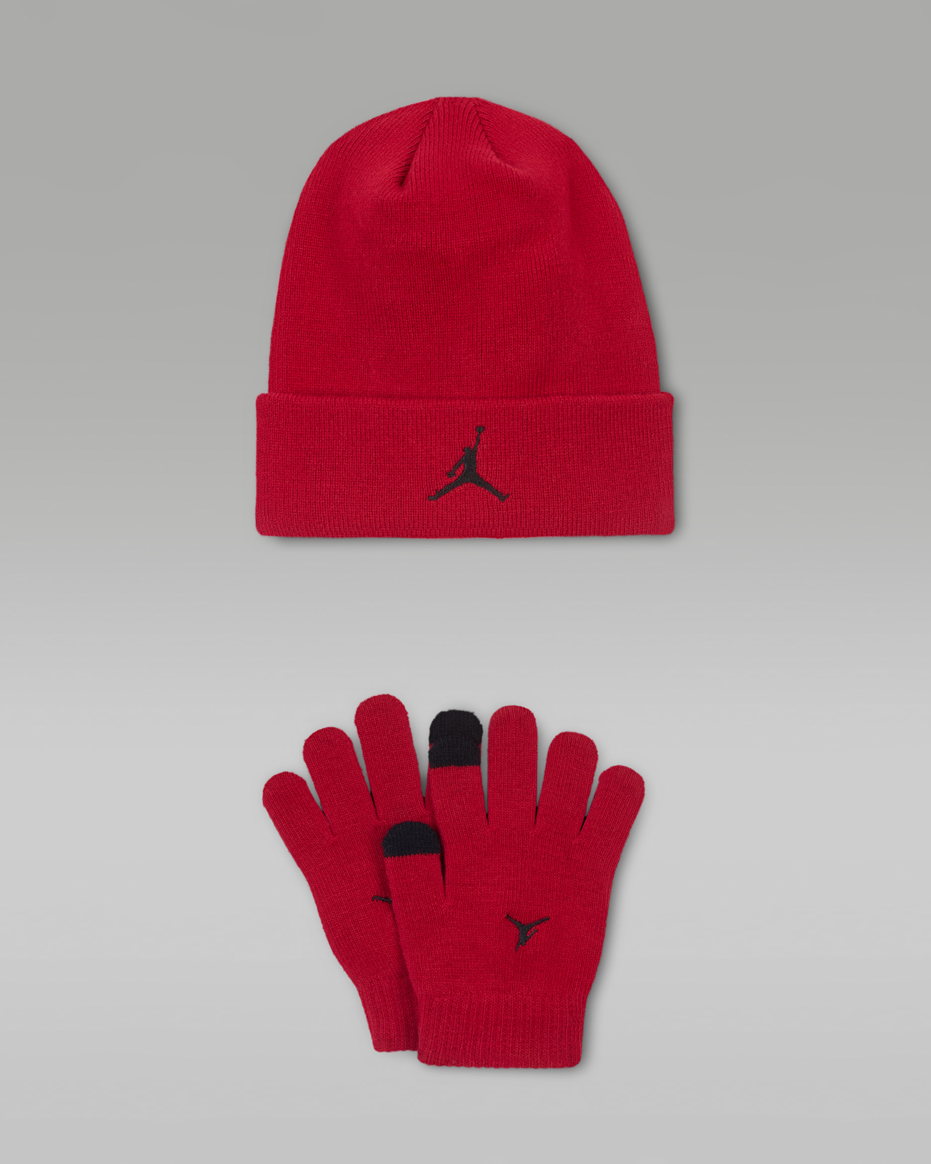 Conjunto de gorro de dos piezas para niños talla grande Jordan Essentials - Rojo gimnasio